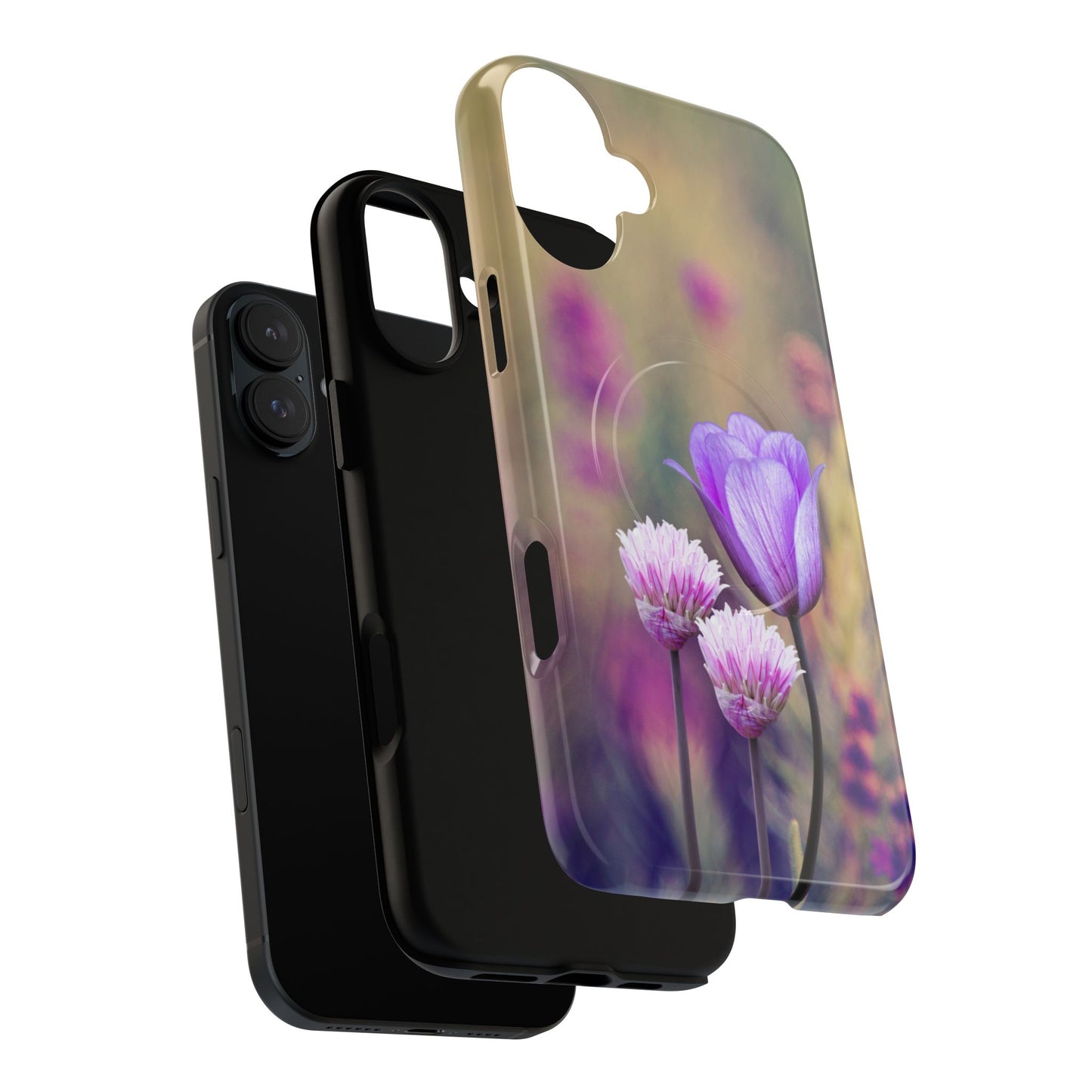 Tough Magnetic Phone Case - Elegant Flower Design for Protection