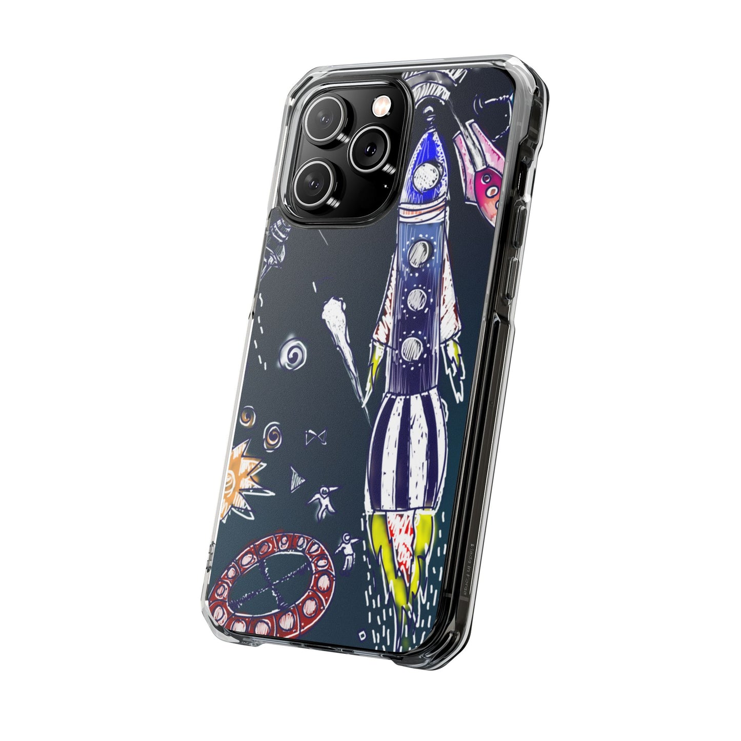 Magnetic Clear Impact Case- Space