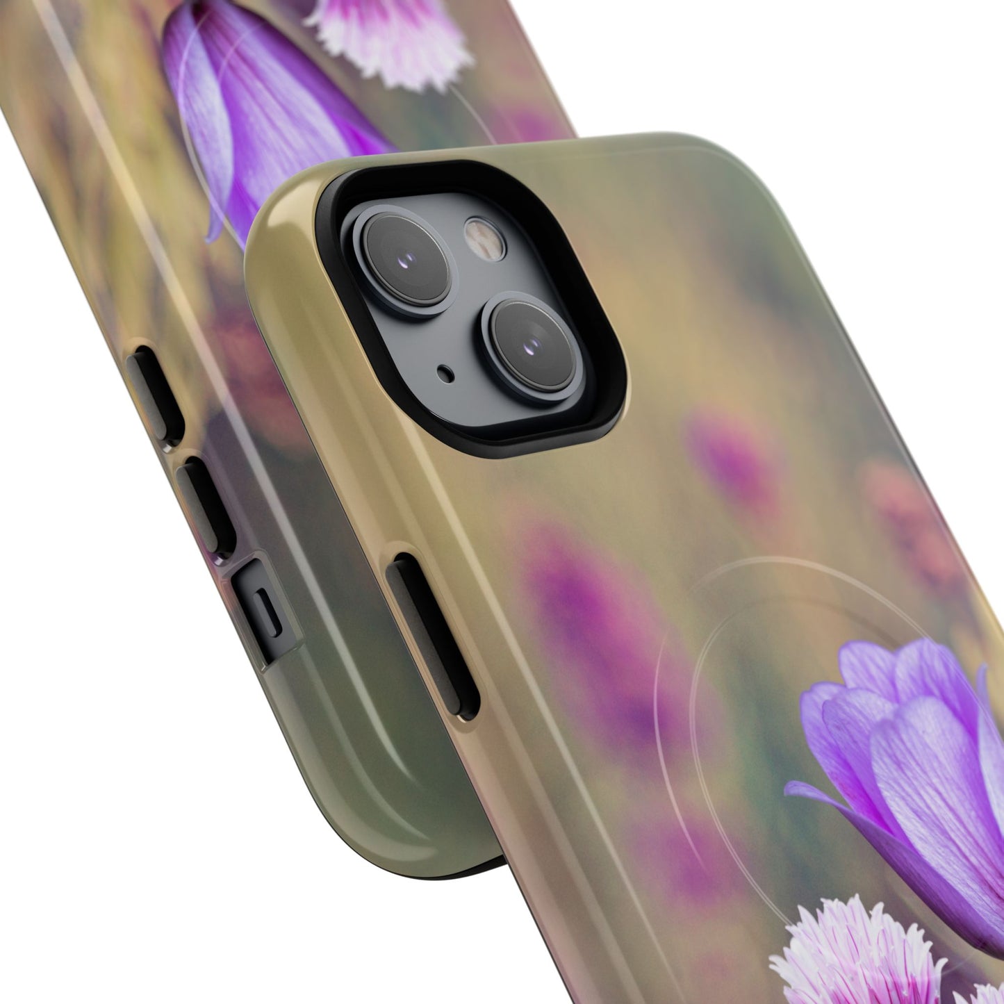 Tough Magnetic Phone Case - Elegant Flower Design for Protection