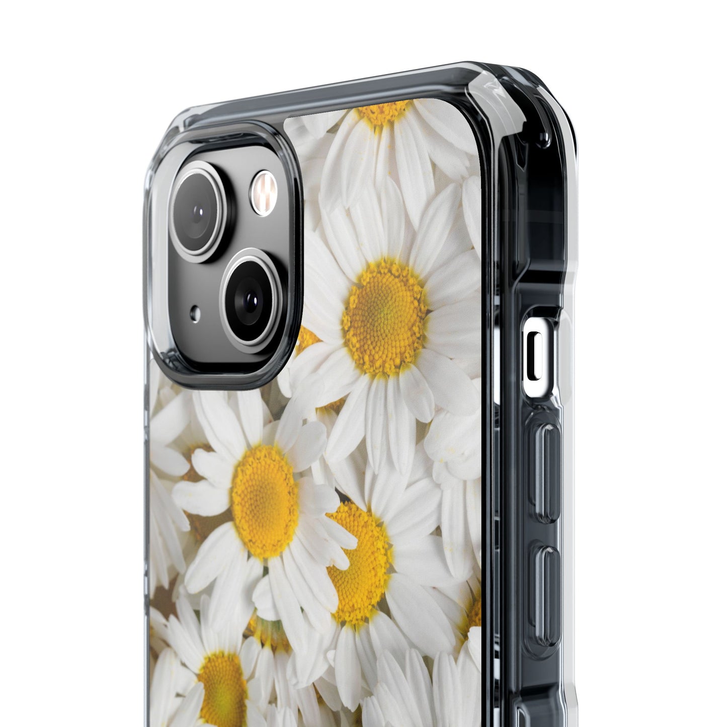 Magnetic Clear Impact Case- Daisy design