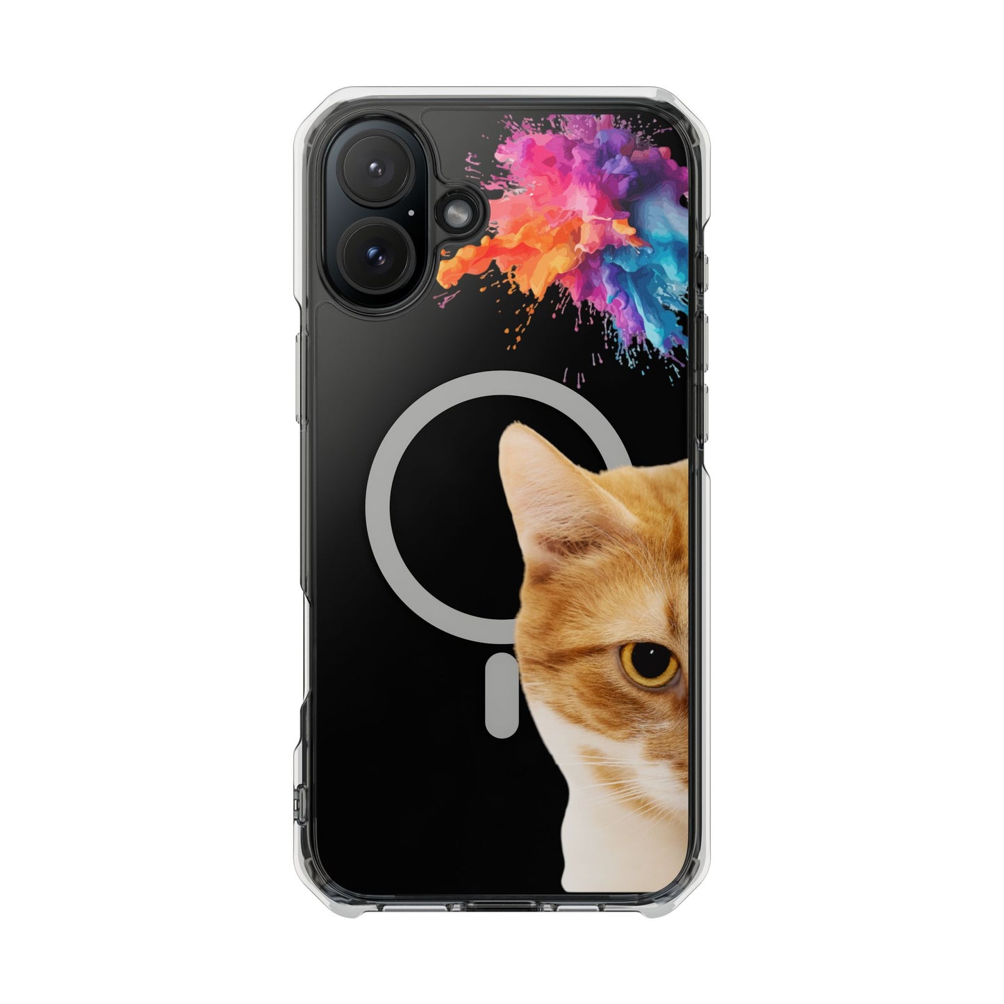Magnetic Clear Impact Cases- Cat Lurking