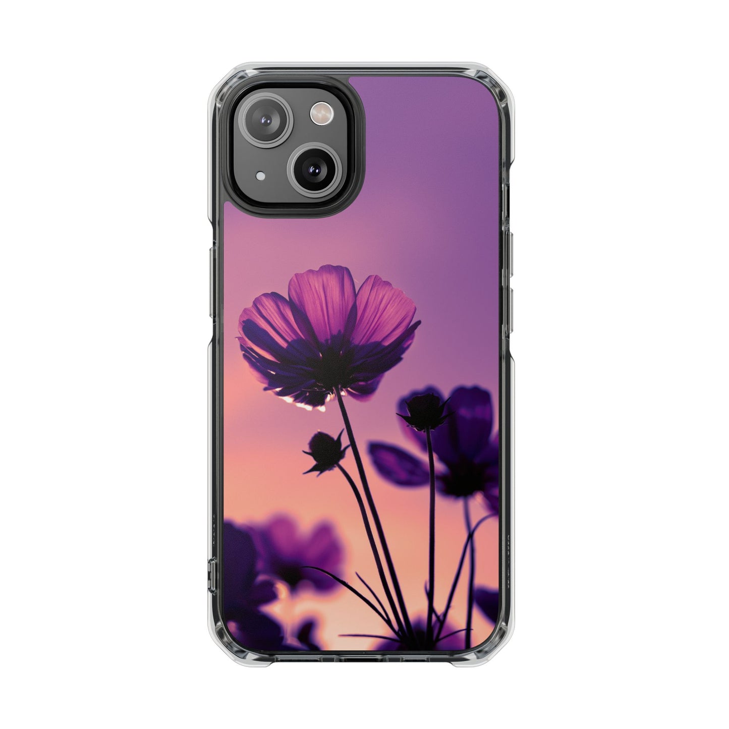 Magnet Clear Impact Case - Flower on a Summer Sky Design