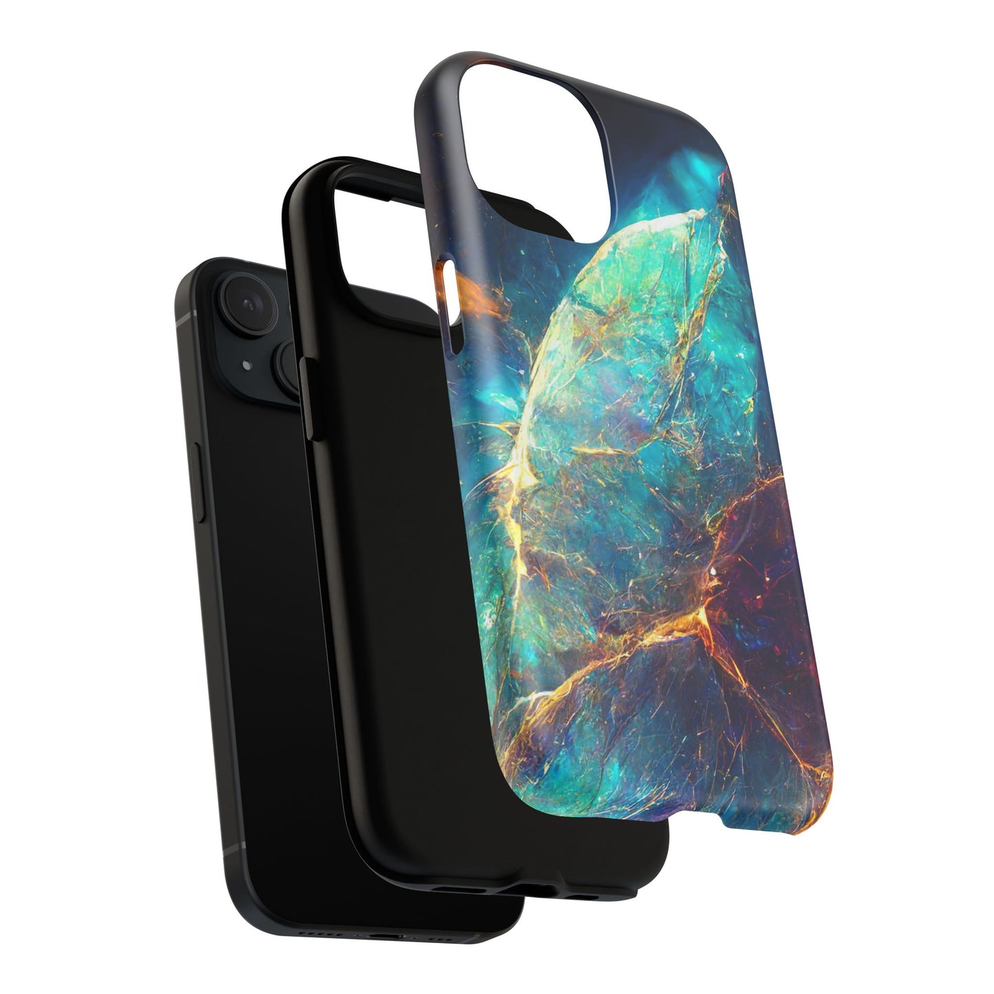 Tough Magnetic Phone Case - Vibrant Crystal Blue Design