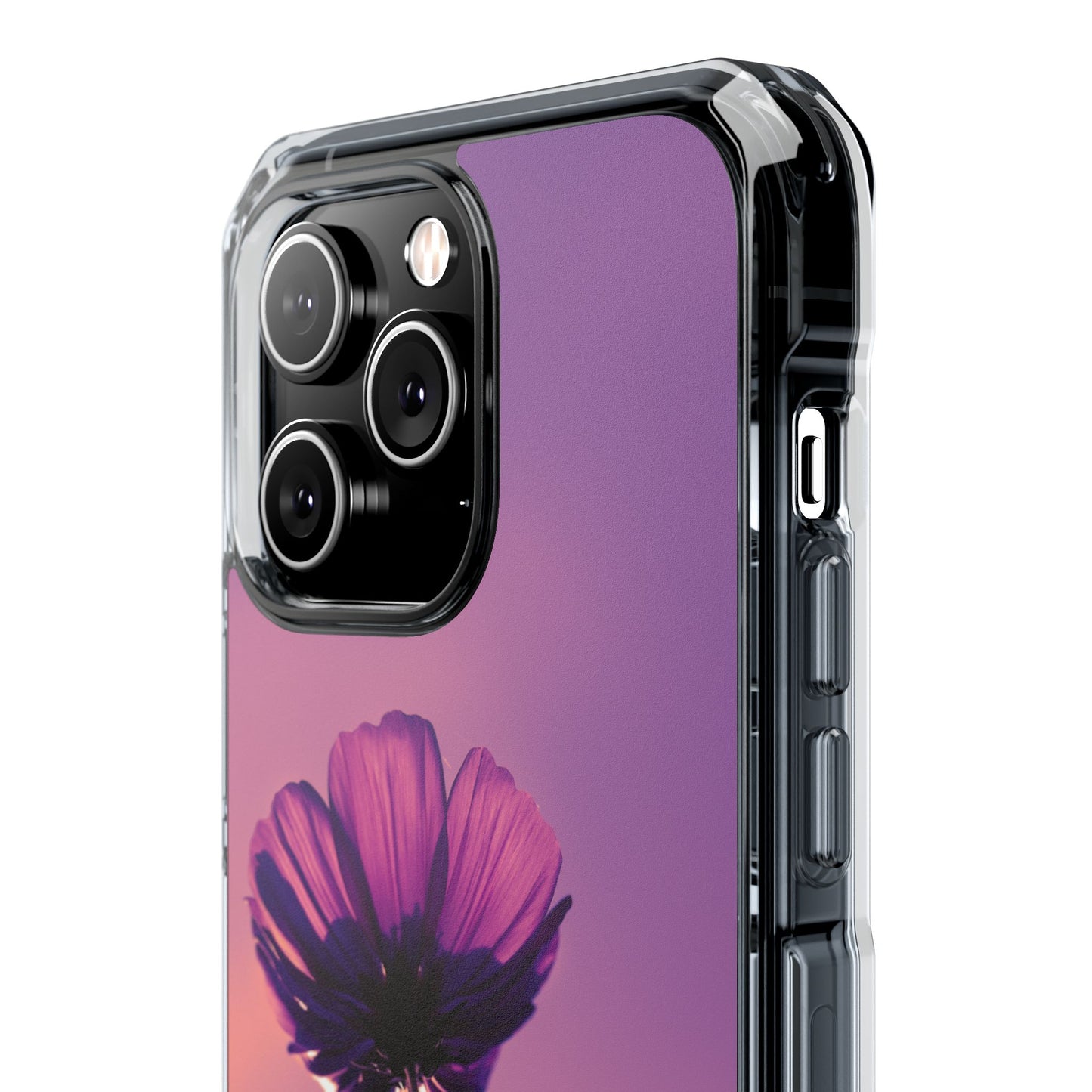 Magnet Clear Impact Case - Flower on a Summer Sky Design