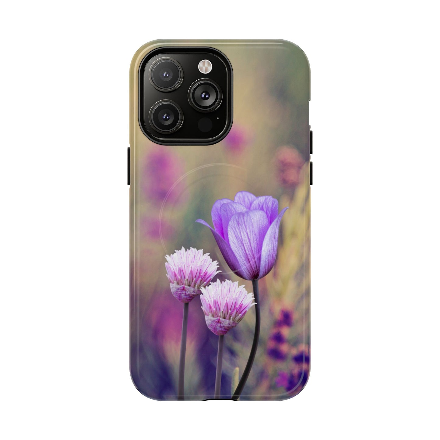 Tough Magnetic Phone Case - Elegant Flower Design for Protection