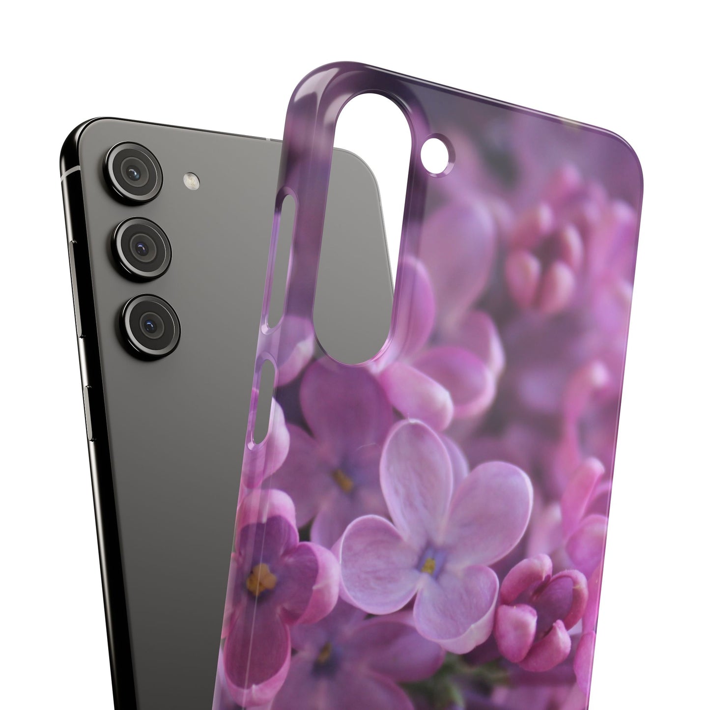 Snap Cases – Vibrant Purple Blossom Design for a Personalized Touch