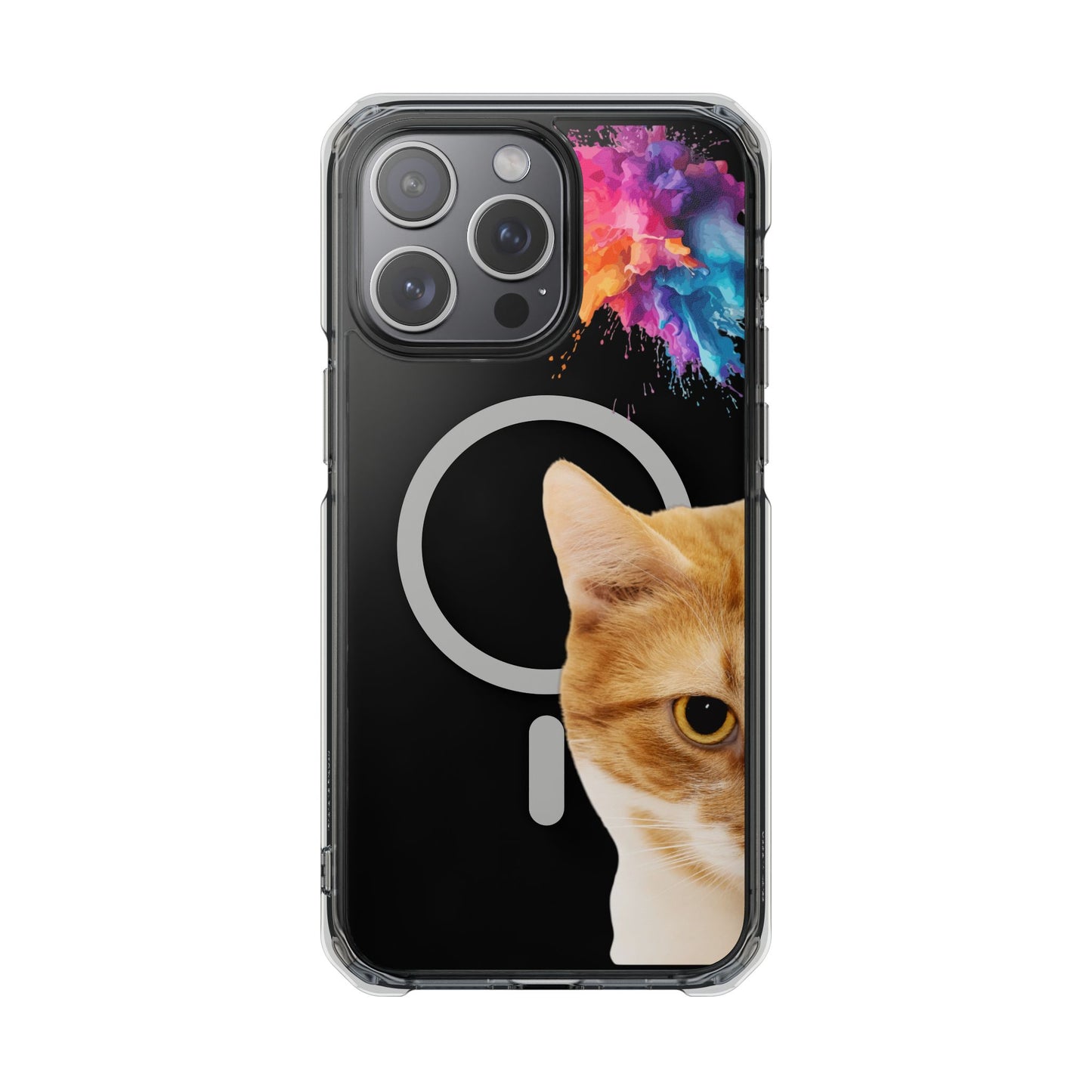 Magnetic Clear Impact Cases- Cat Lurking