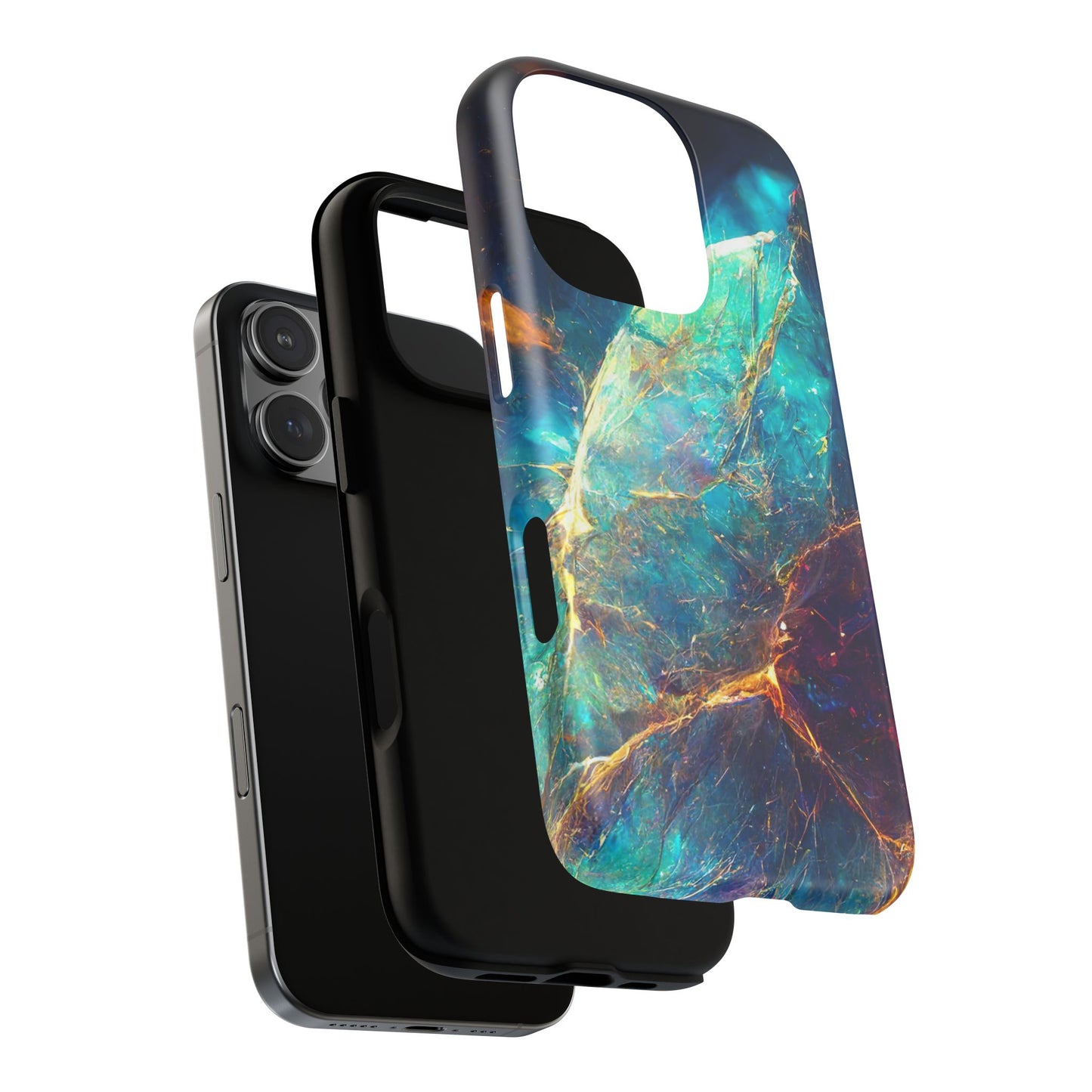 Tough Magnetic Phone Case - Vibrant Crystal Blue Design