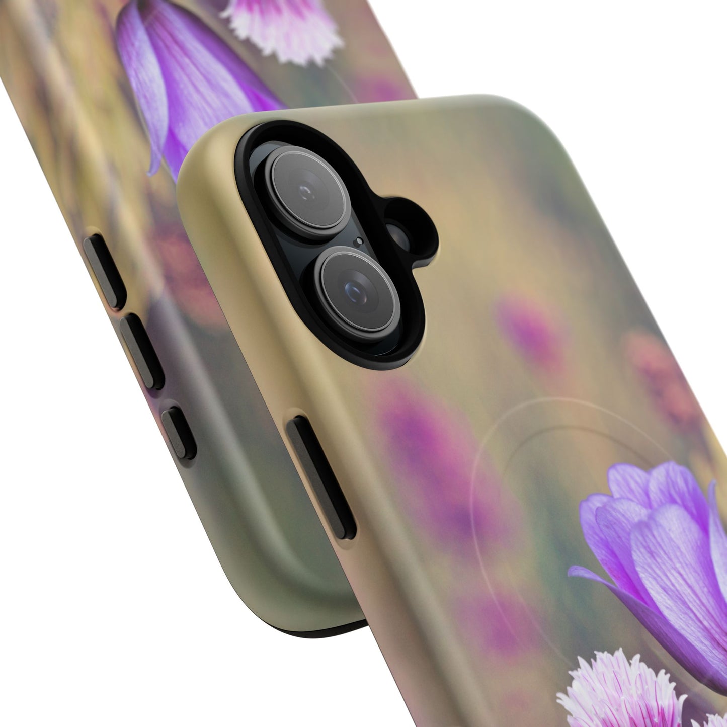 Tough Magnetic Phone Case - Elegant Flower Design for Protection