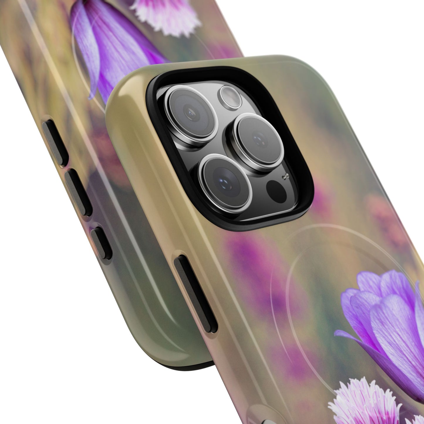 Tough Magnetic Phone Case - Elegant Flower Design for Protection