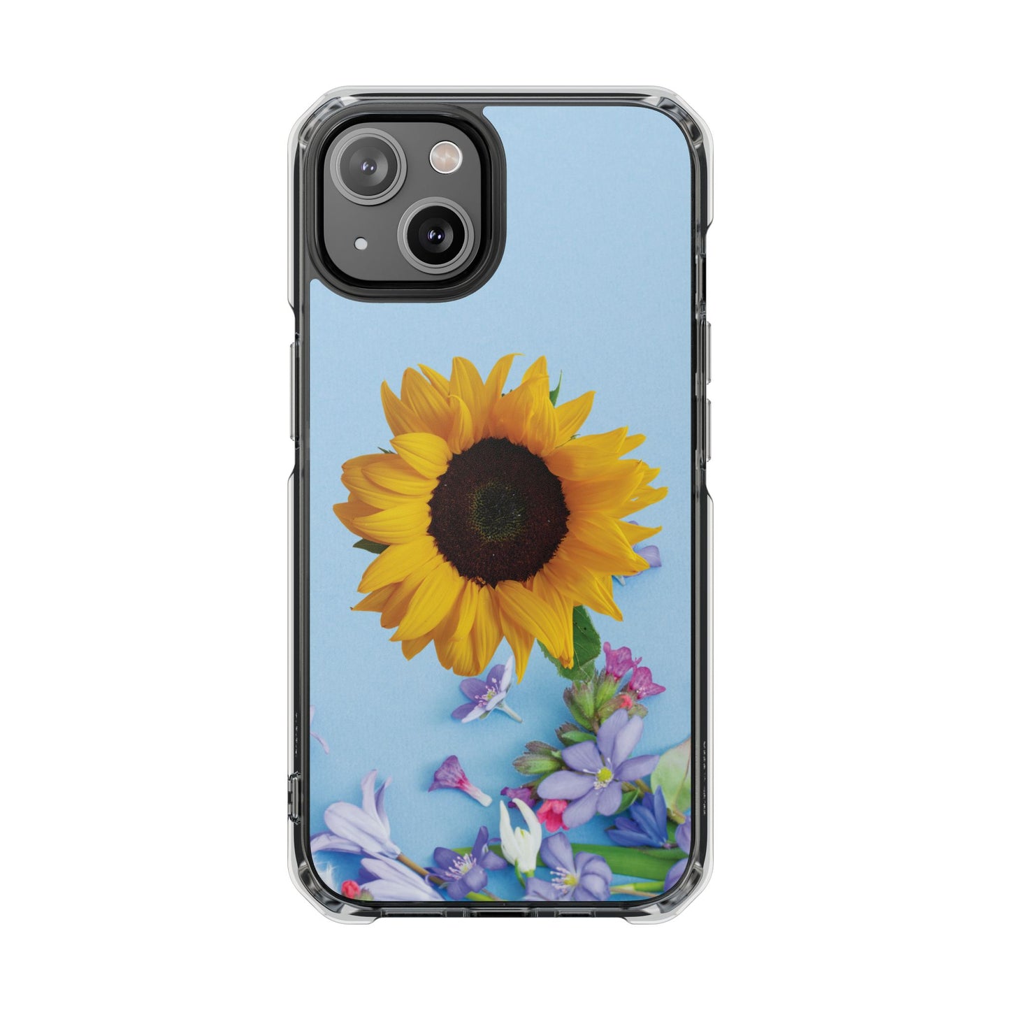 Magnet Clear Impact Case - Floristic Sunflower Design