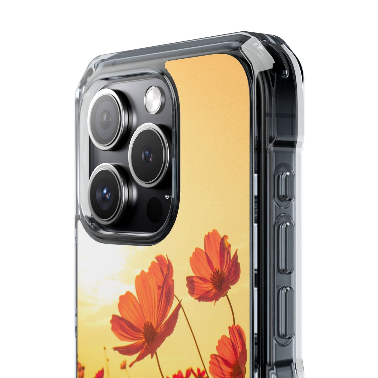 Magnetic Clear Impact Case - Summer Sunset Flowers