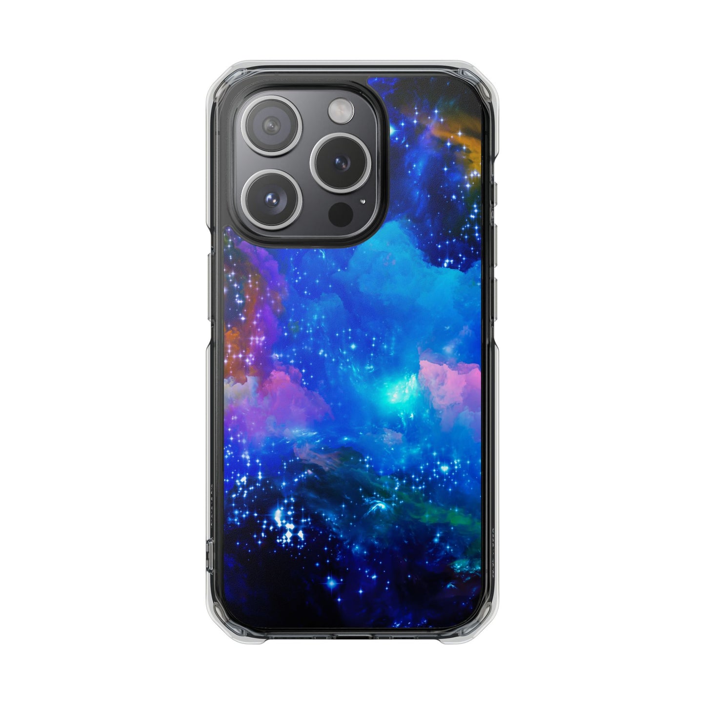 Magnetic Clear Impact Case- Galaxy Themed