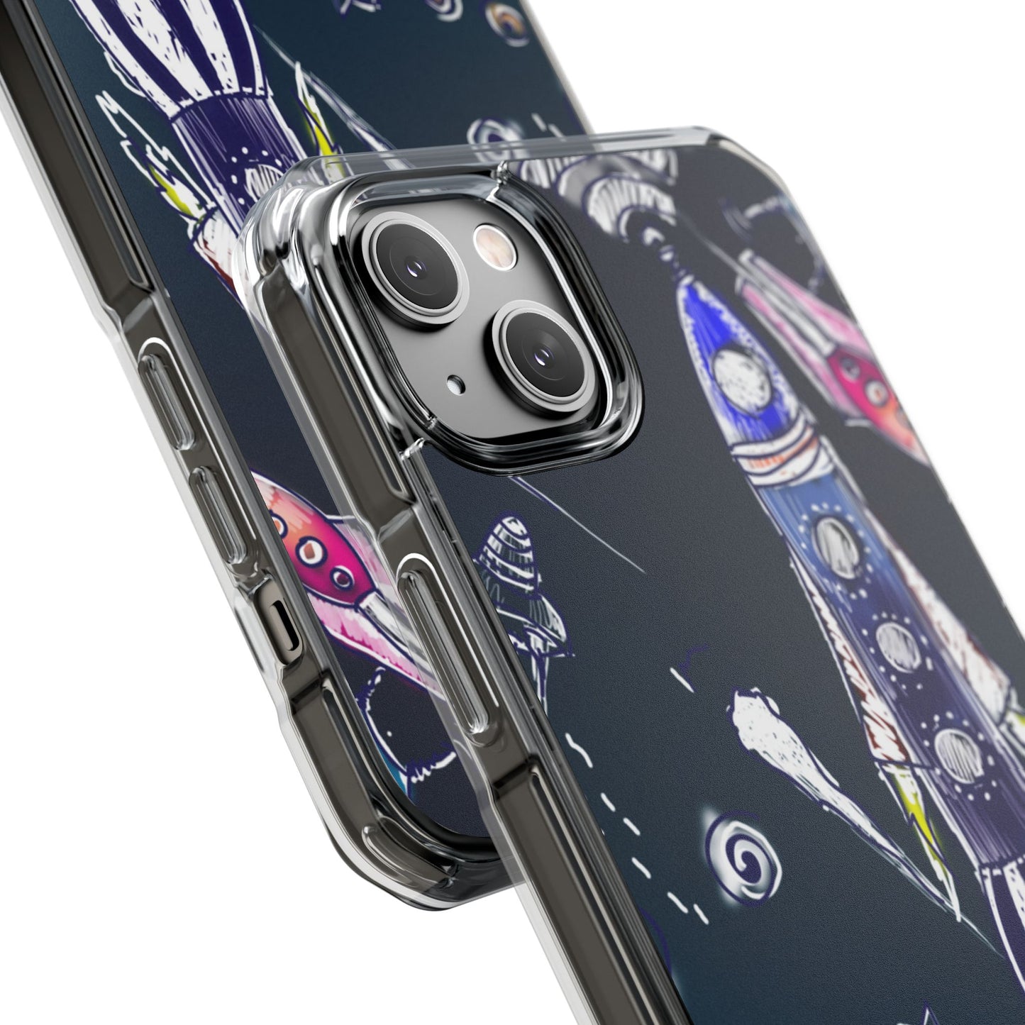 Magnetic Clear Impact Case- Space