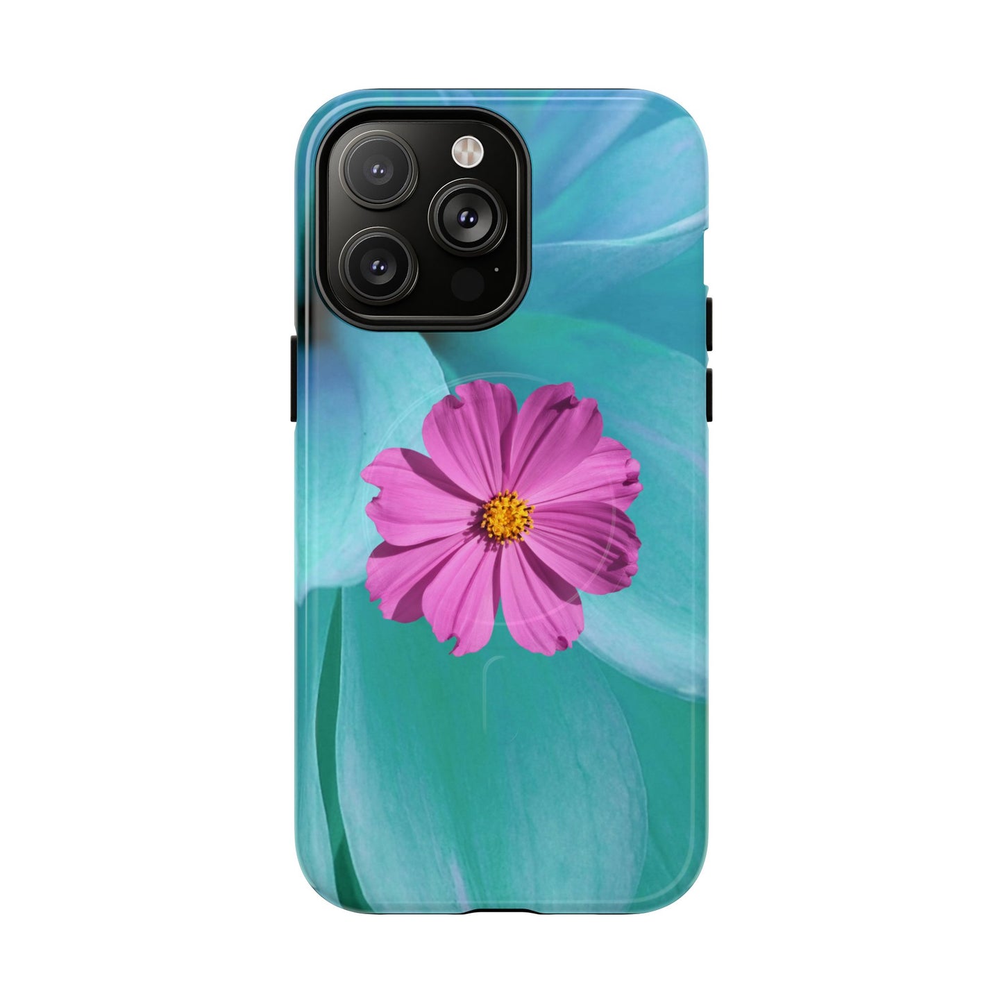 Tough Magnetic Phone Case - Vibrant Pink Flower Design