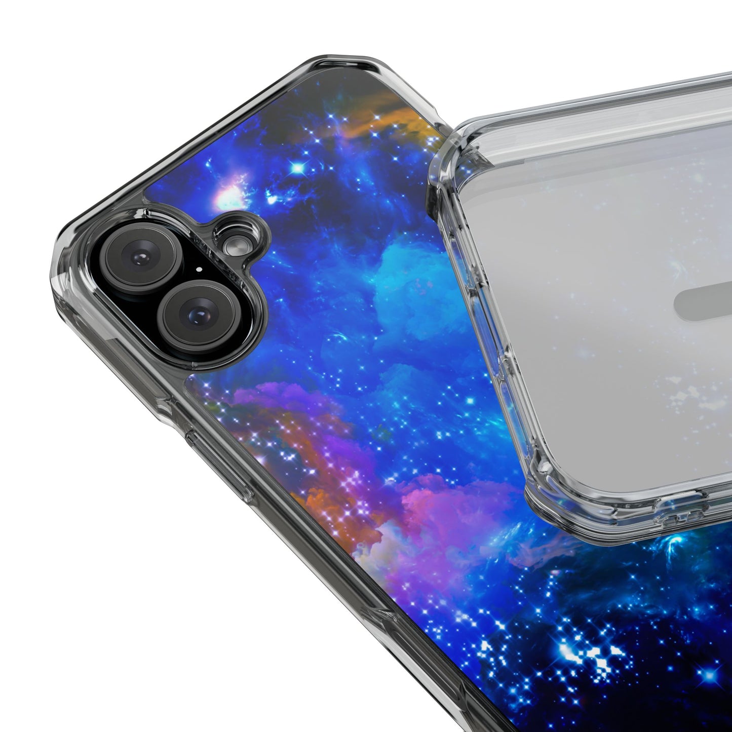 Magnetic Clear Impact Case- Galaxy Themed