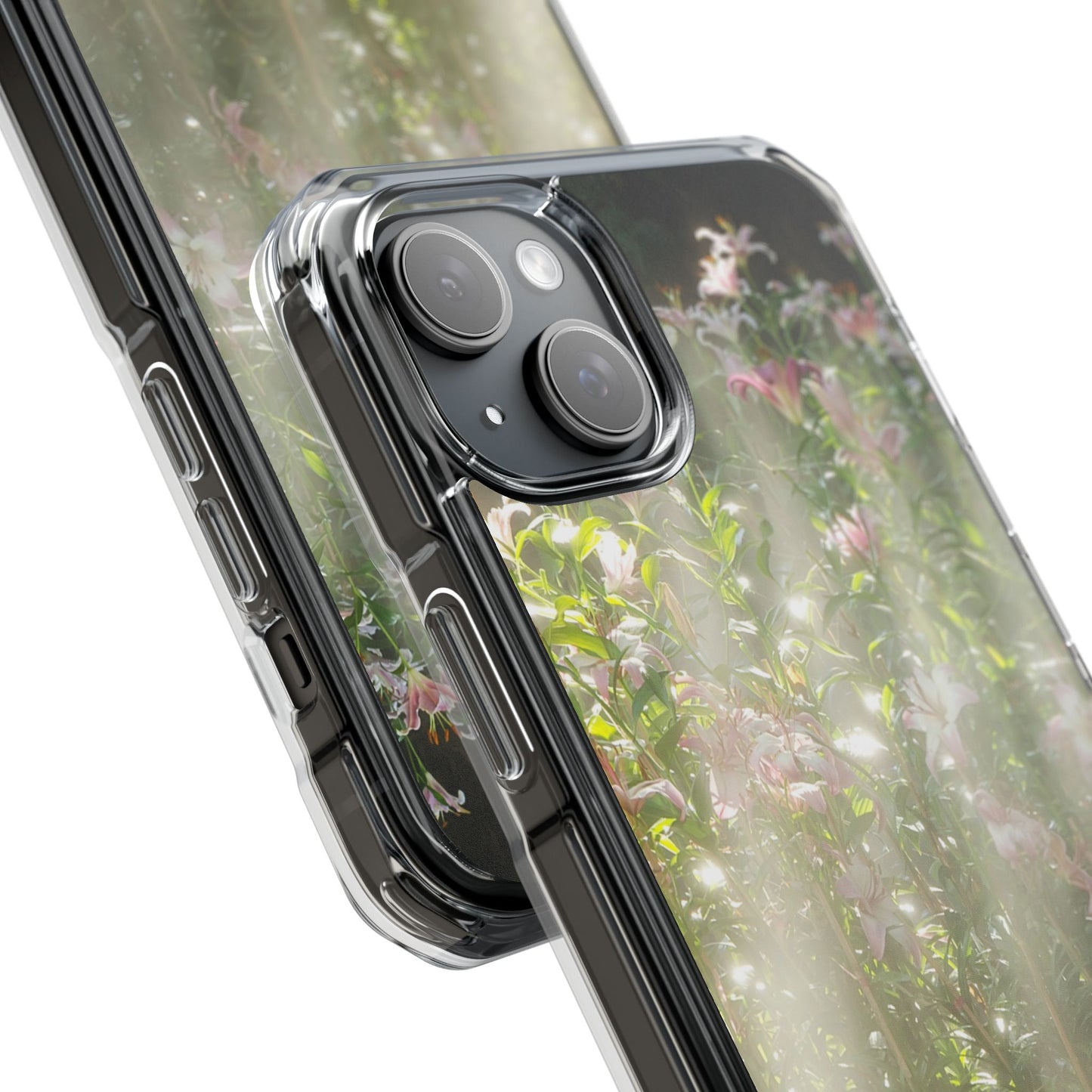 Magnetic Clear Impact Case - Flower Garden Ideal for Nature Lovers