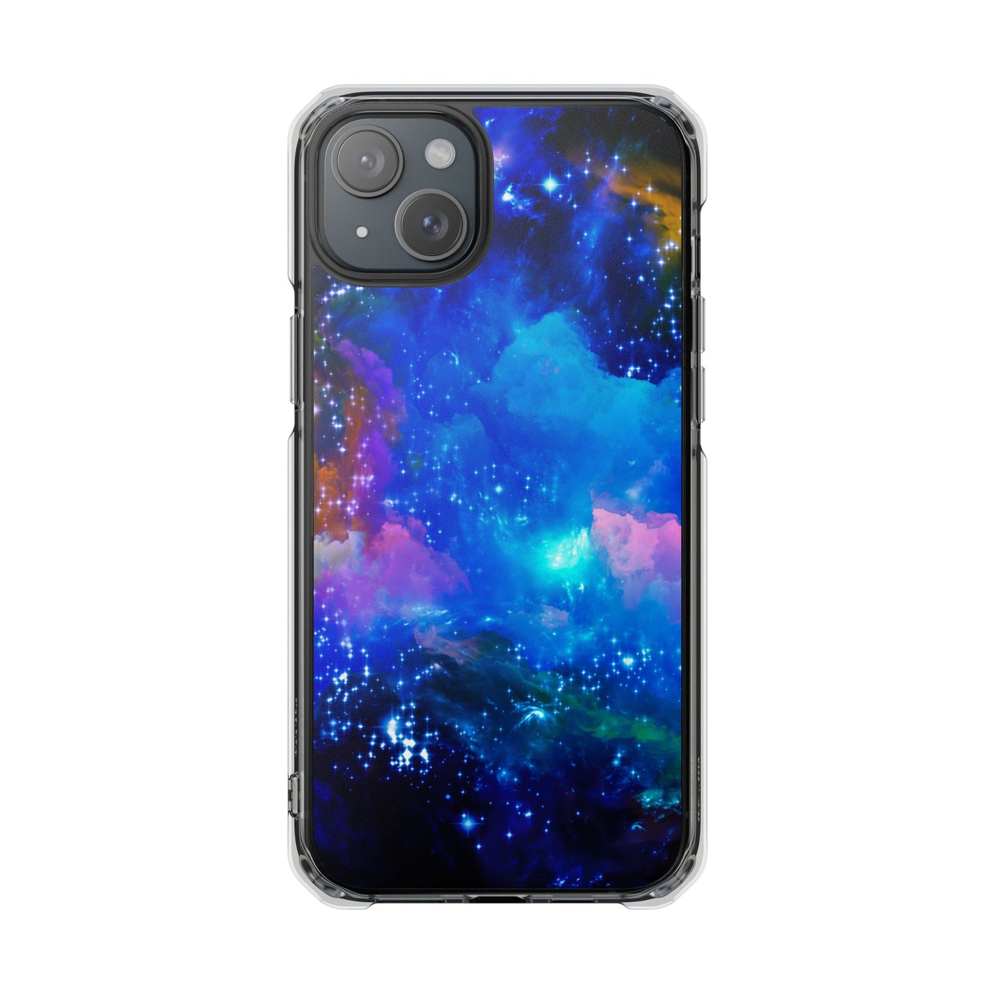 Magnetic Clear Impact Case- Galaxy Themed