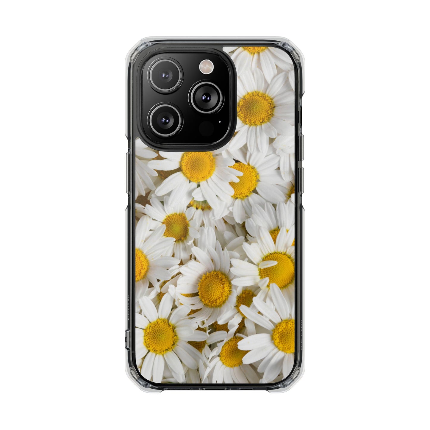 Magnetic Clear Impact Case- Daisy design