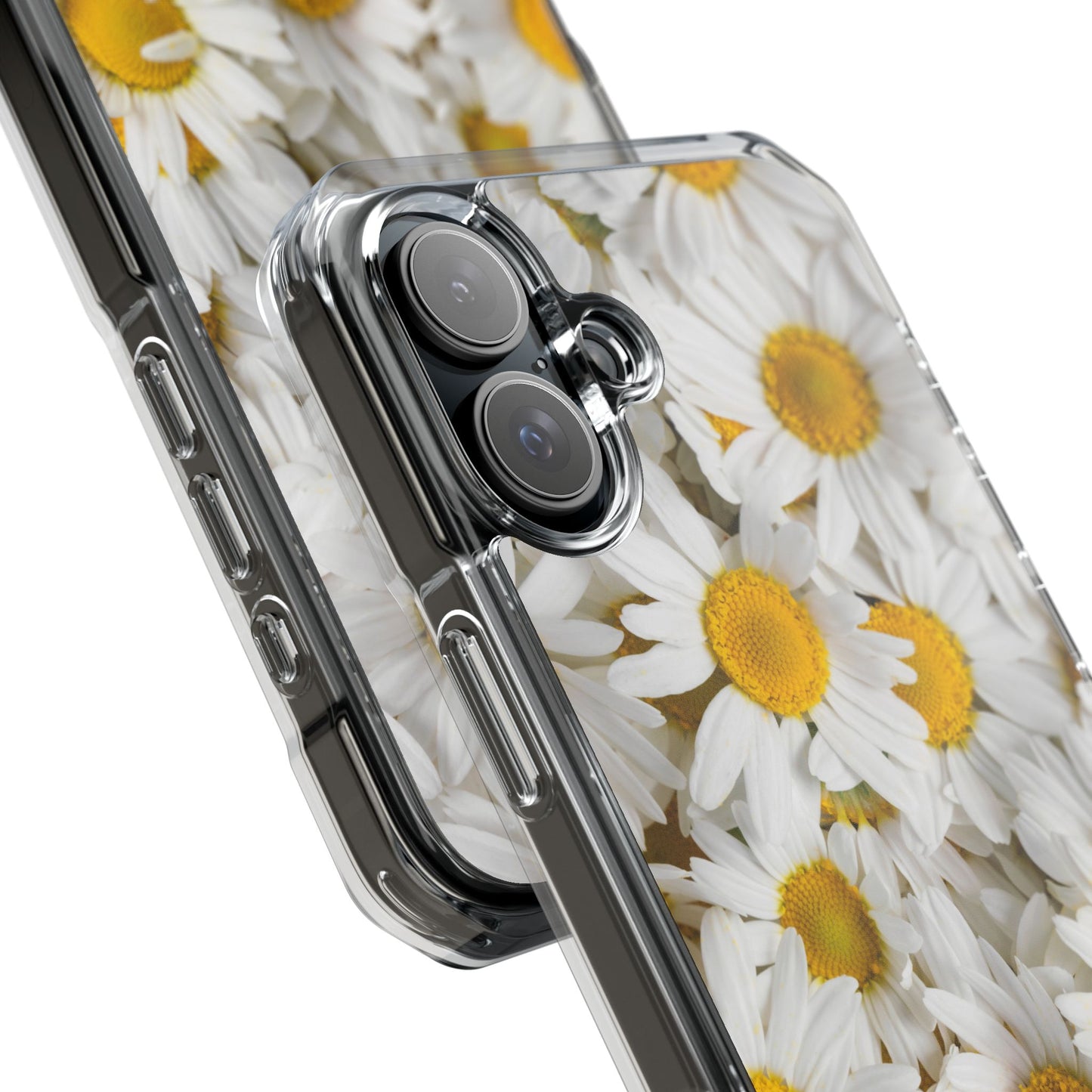 Magnetic Clear Impact Case- Daisy design