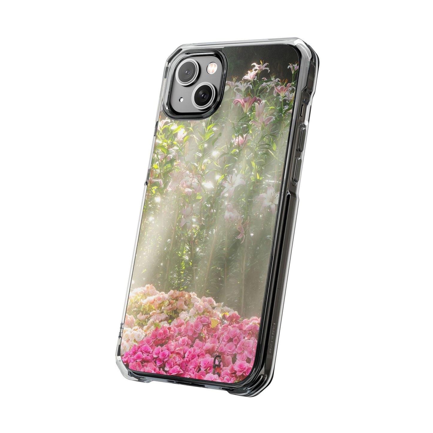 Magnetic Clear Impact Case - Flower Garden Ideal for Nature Lovers