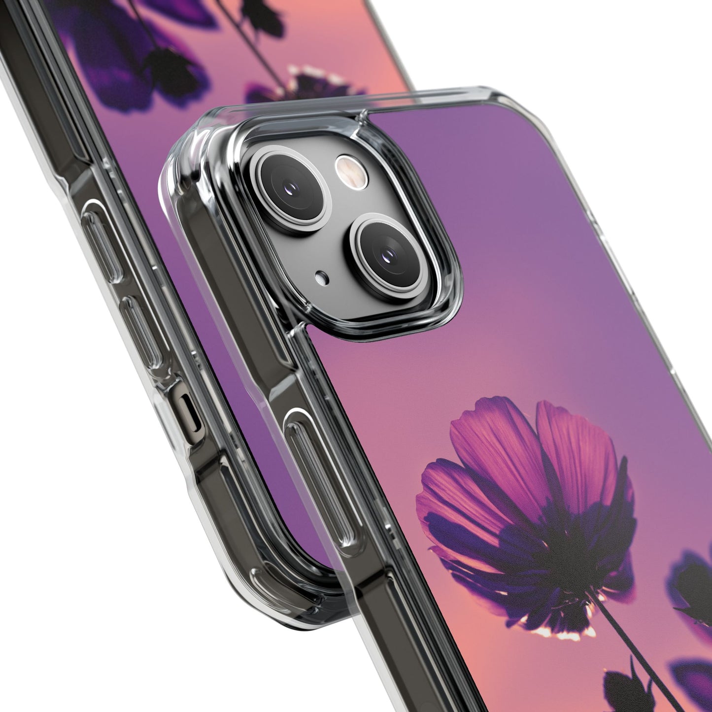 Magnet Clear Impact Case - Flower on a Summer Sky Design