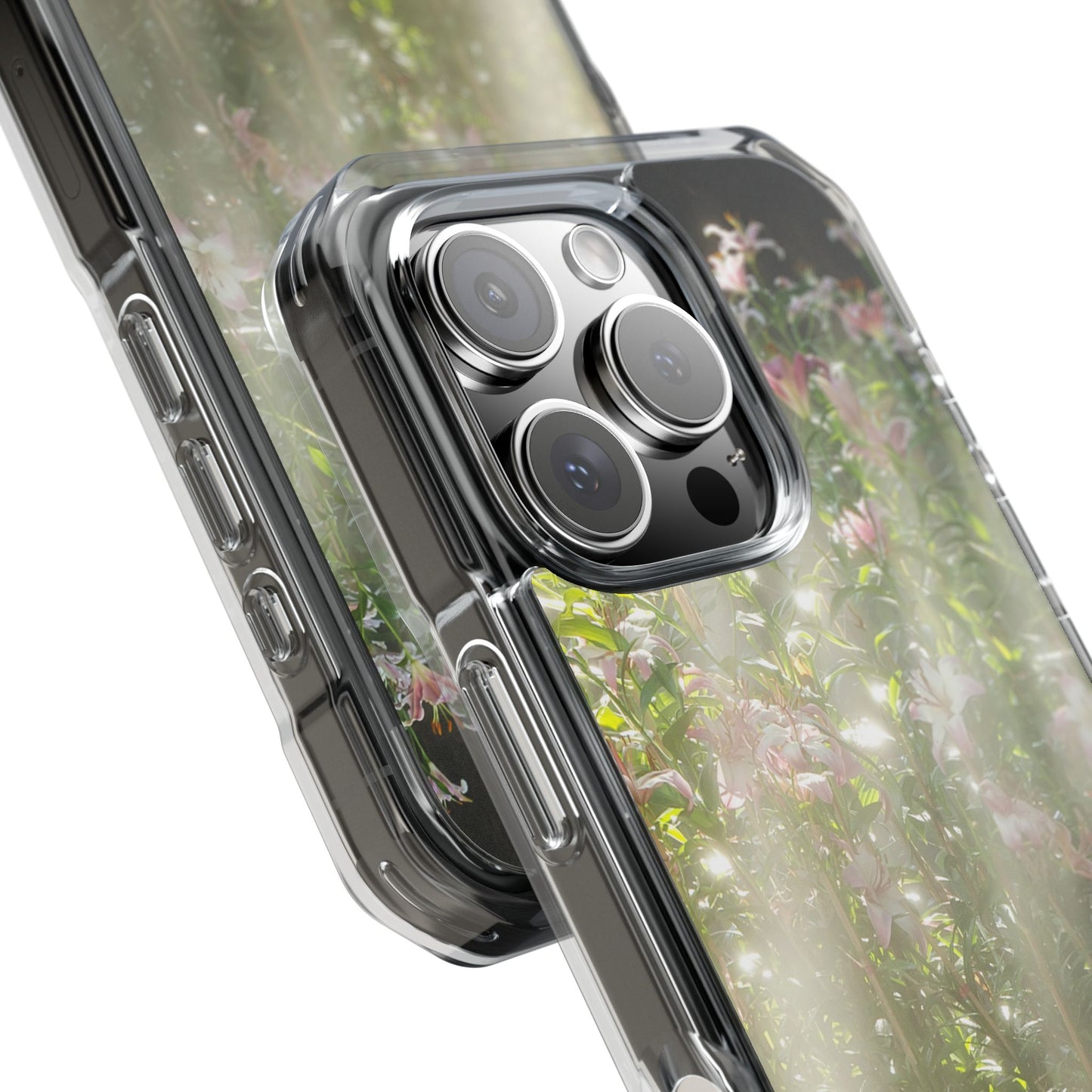 Magnetic Clear Impact Case - Flower Garden Ideal for Nature Lovers