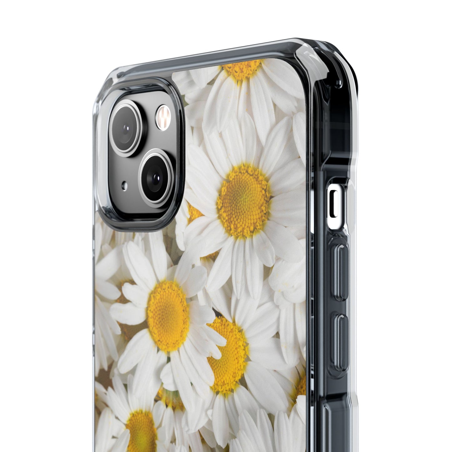 Magnetic Clear Impact Case- Daisy design