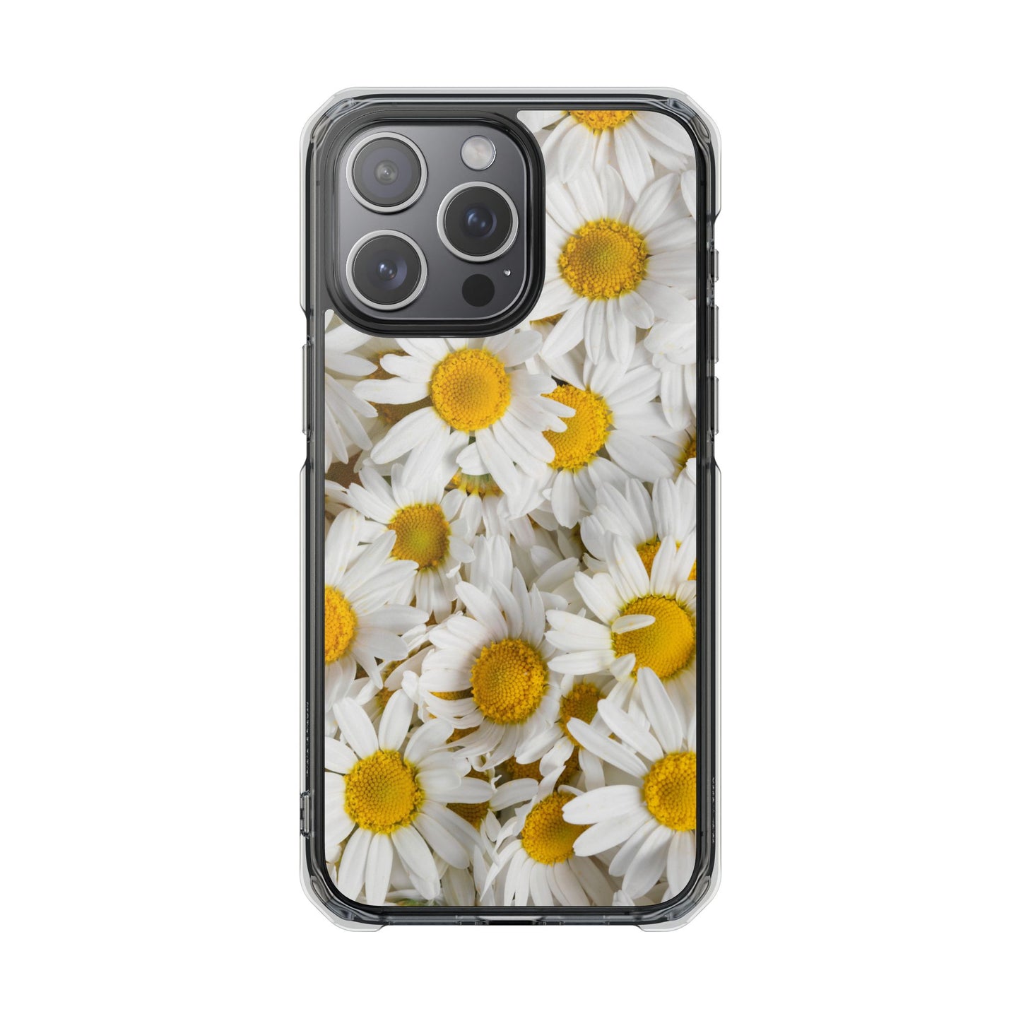 Magnetic Clear Impact Case- Daisy design