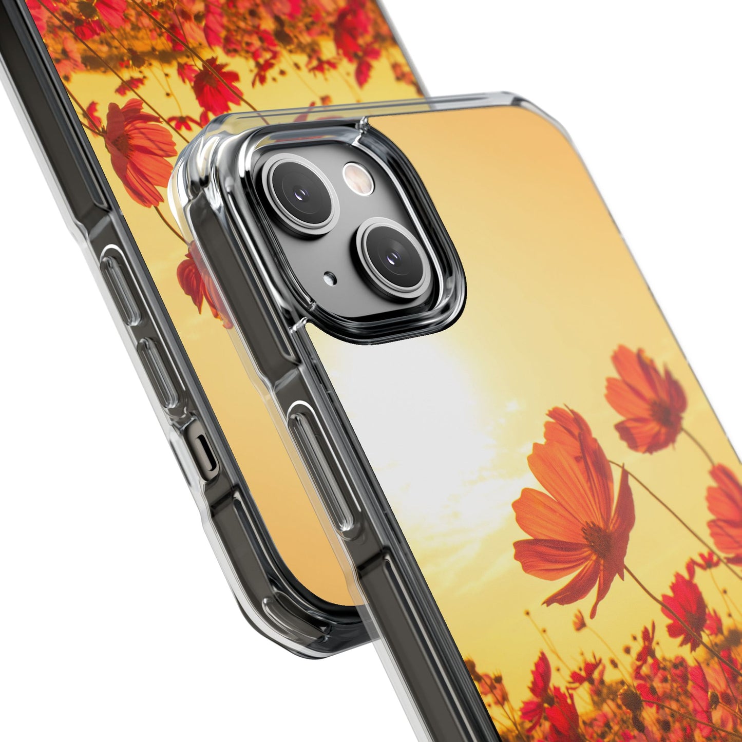 Magnetic Clear Impact Case - Summer Sunset Flowers