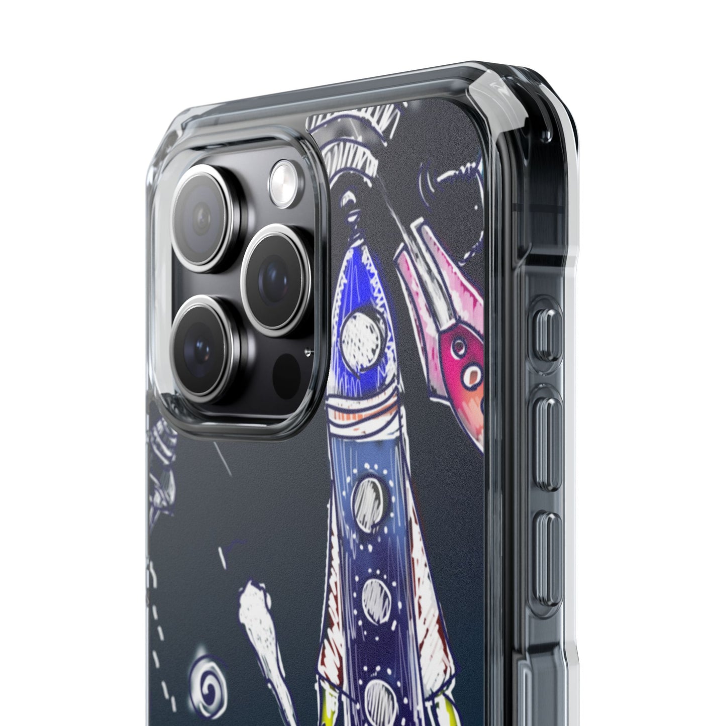 Magnetic Clear Impact Case- Space