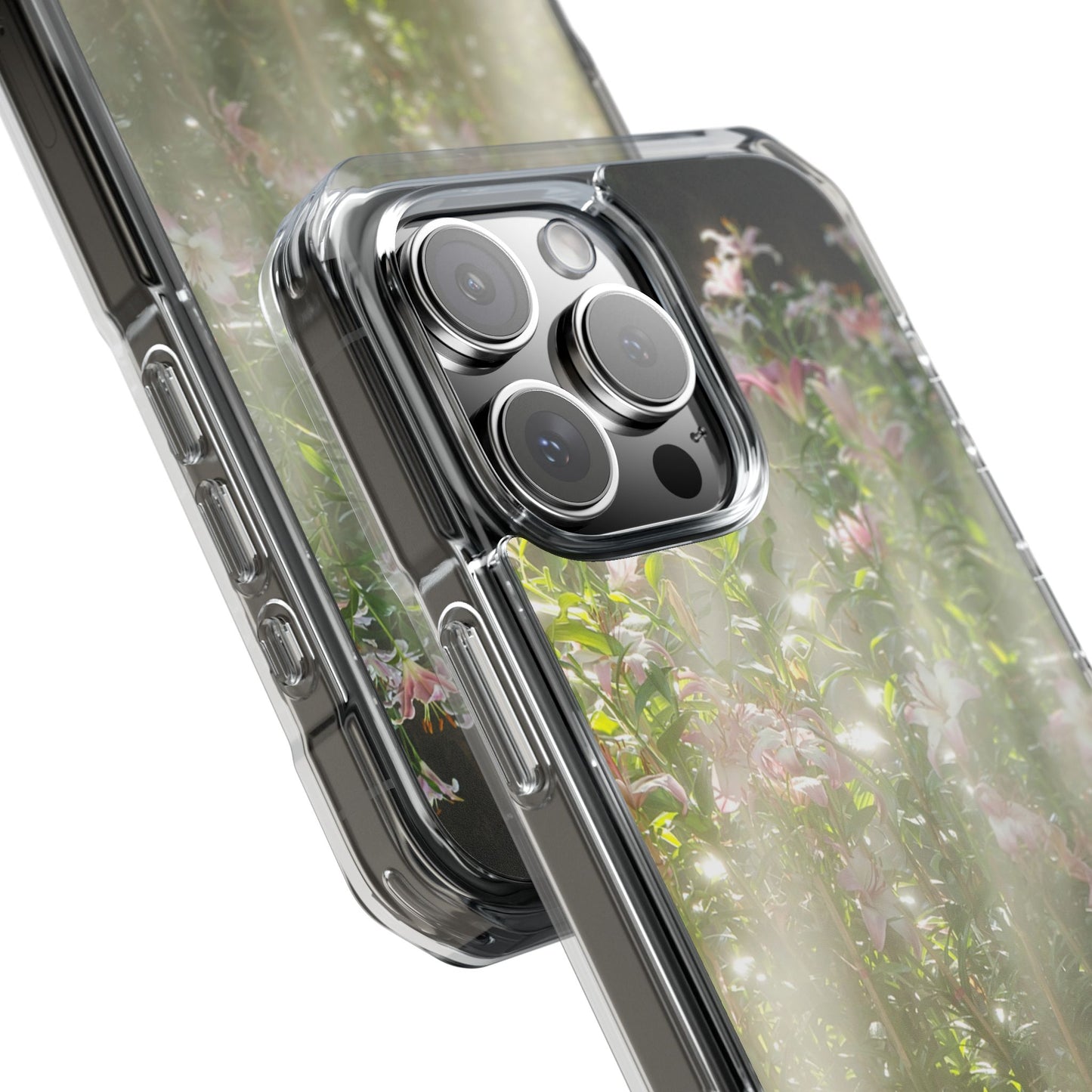 Magnetic Clear Impact Case - Flower Garden Ideal for Nature Lovers