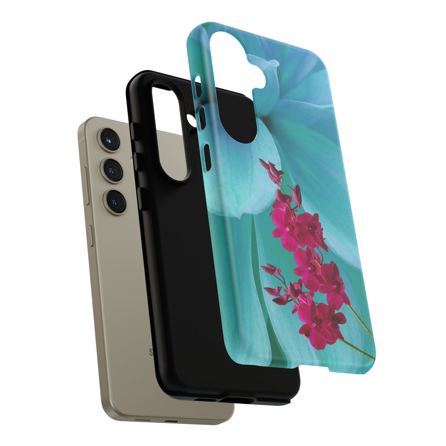 Tough Phone Case - Elegant Orchid Design