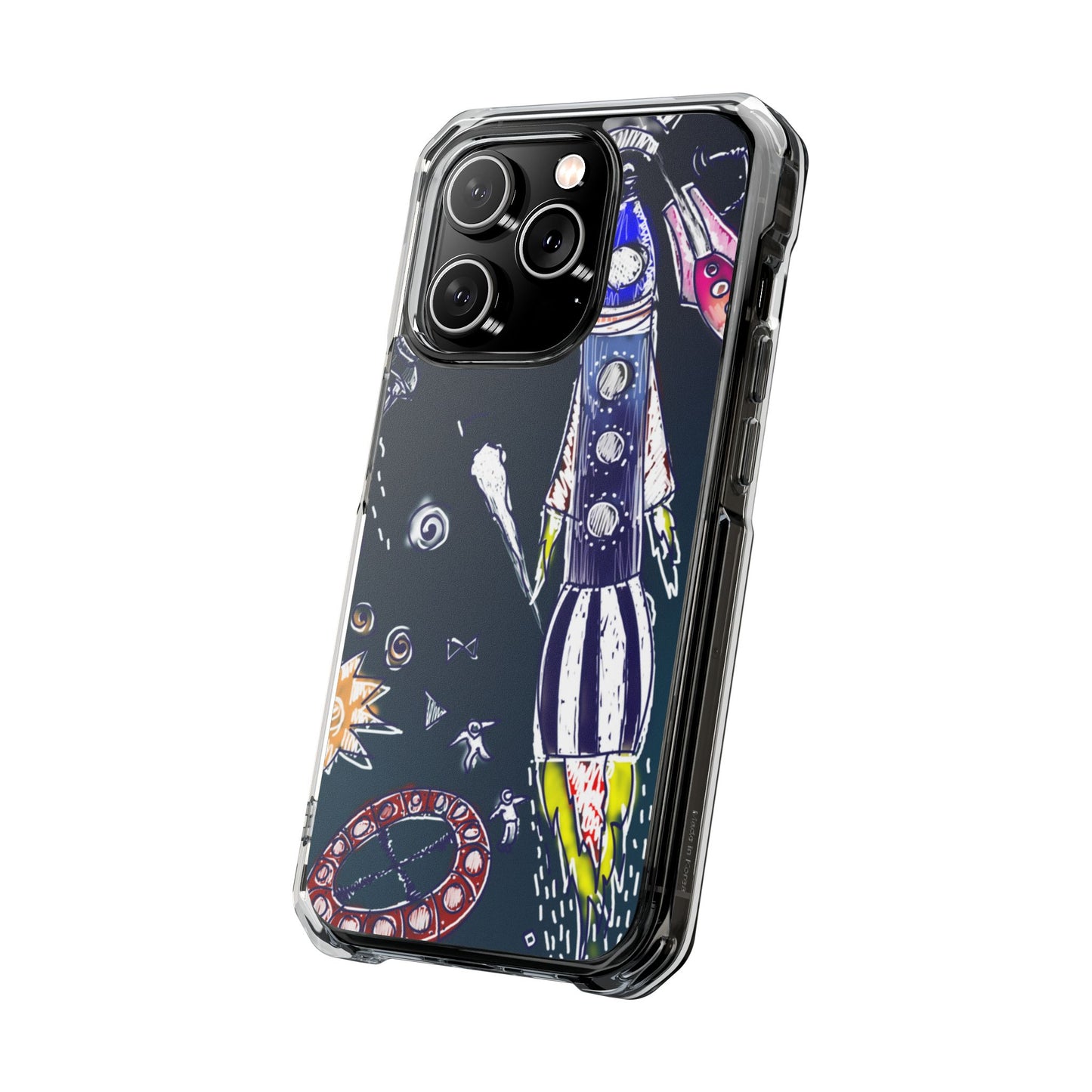 Magnetic Clear Impact Case- Space