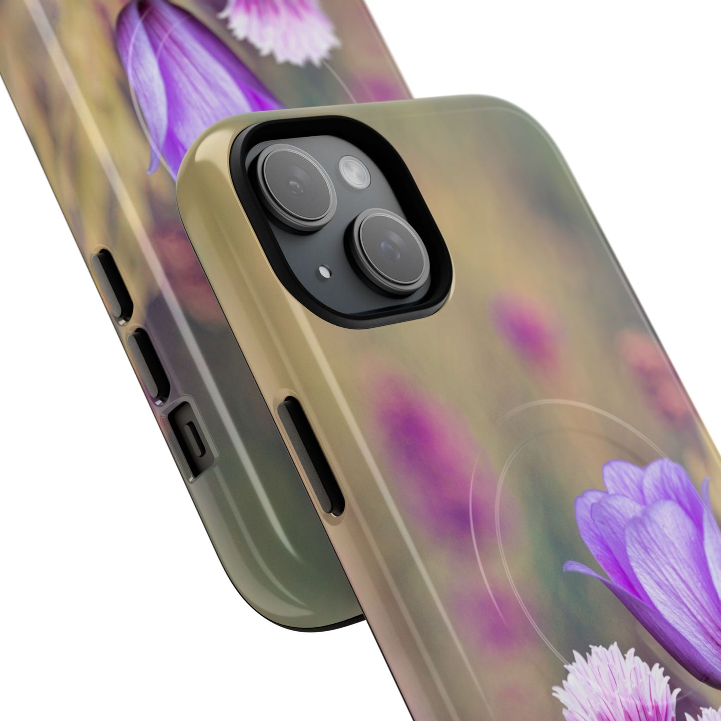 Tough Magnetic Phone Case - Elegant Flower Design for Protection