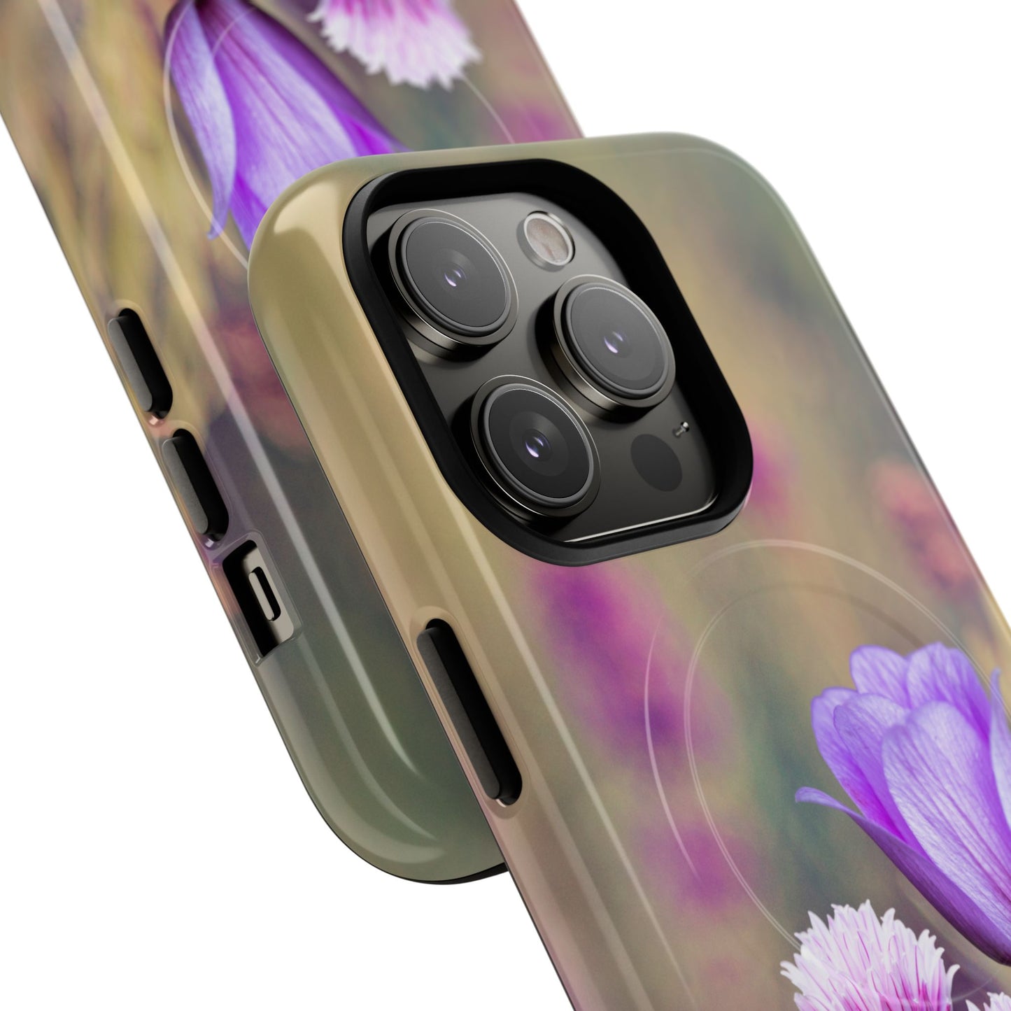 Tough Magnetic Phone Case - Elegant Flower Design for Protection