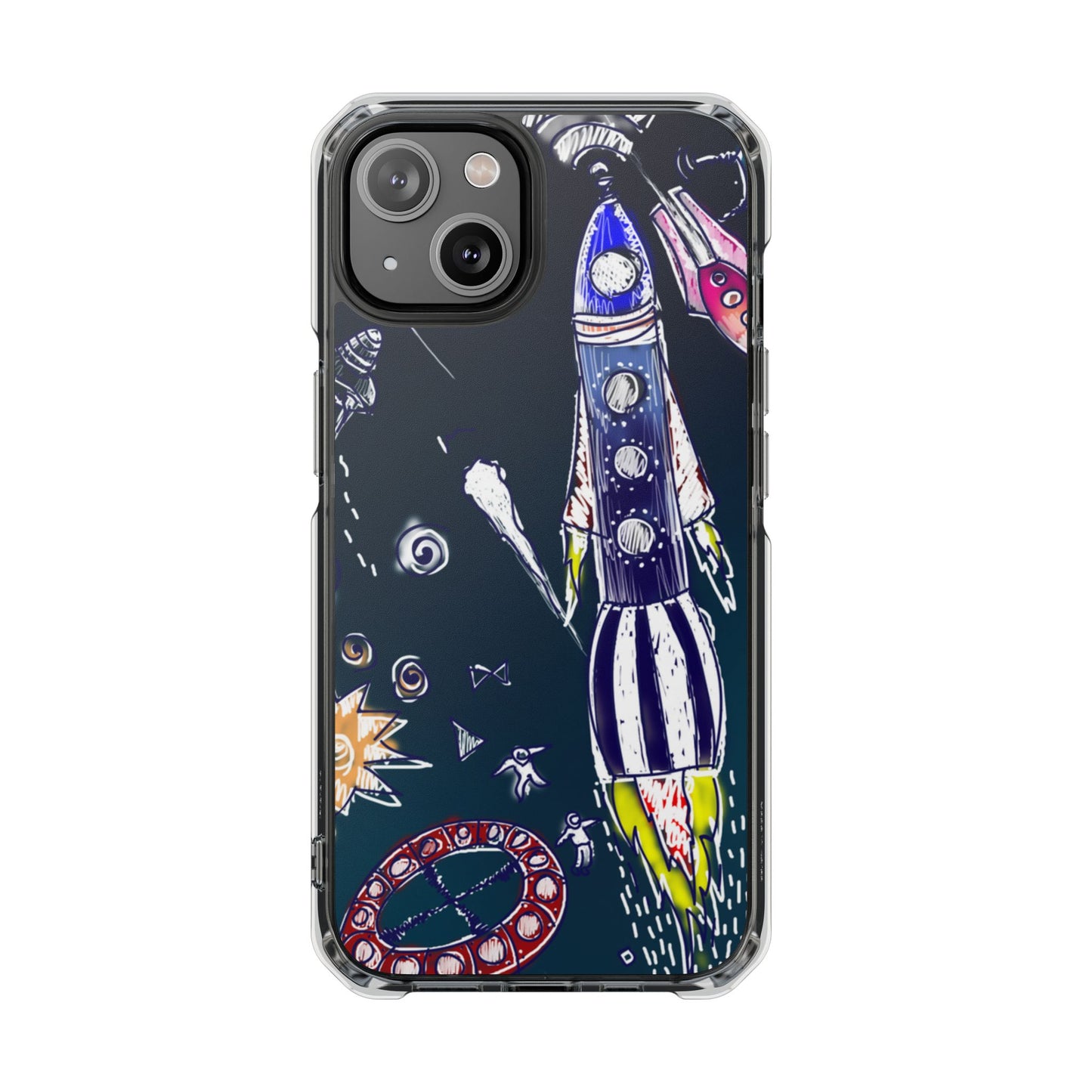 Magnetic Clear Impact Case- Space