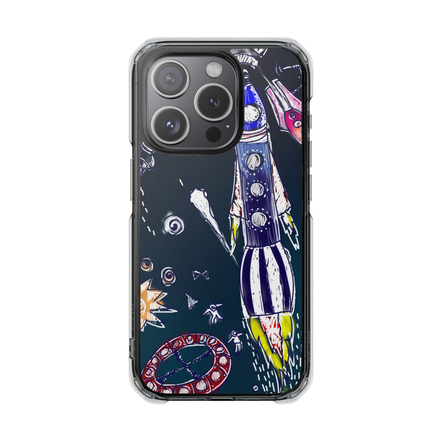 Magnetic Clear Impact Case- Space