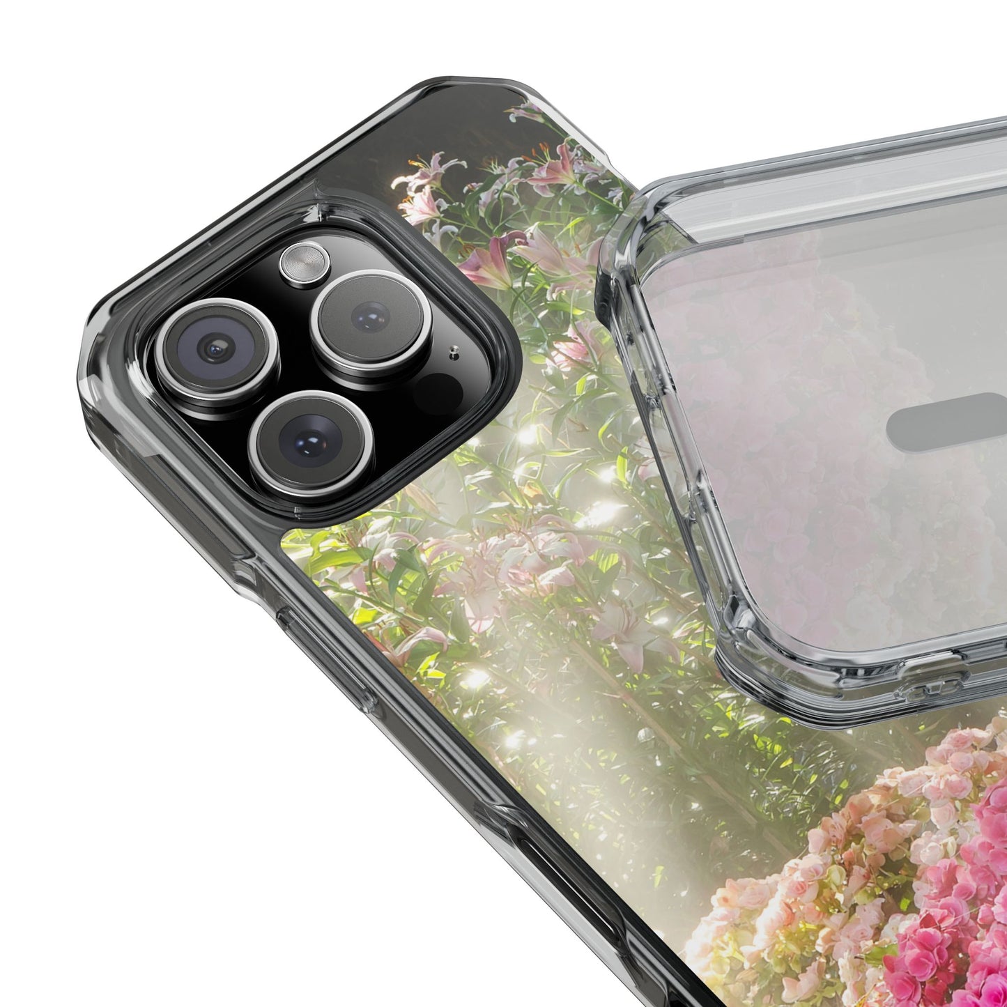 Magnetic Clear Impact Case - Flower Garden Ideal for Nature Lovers