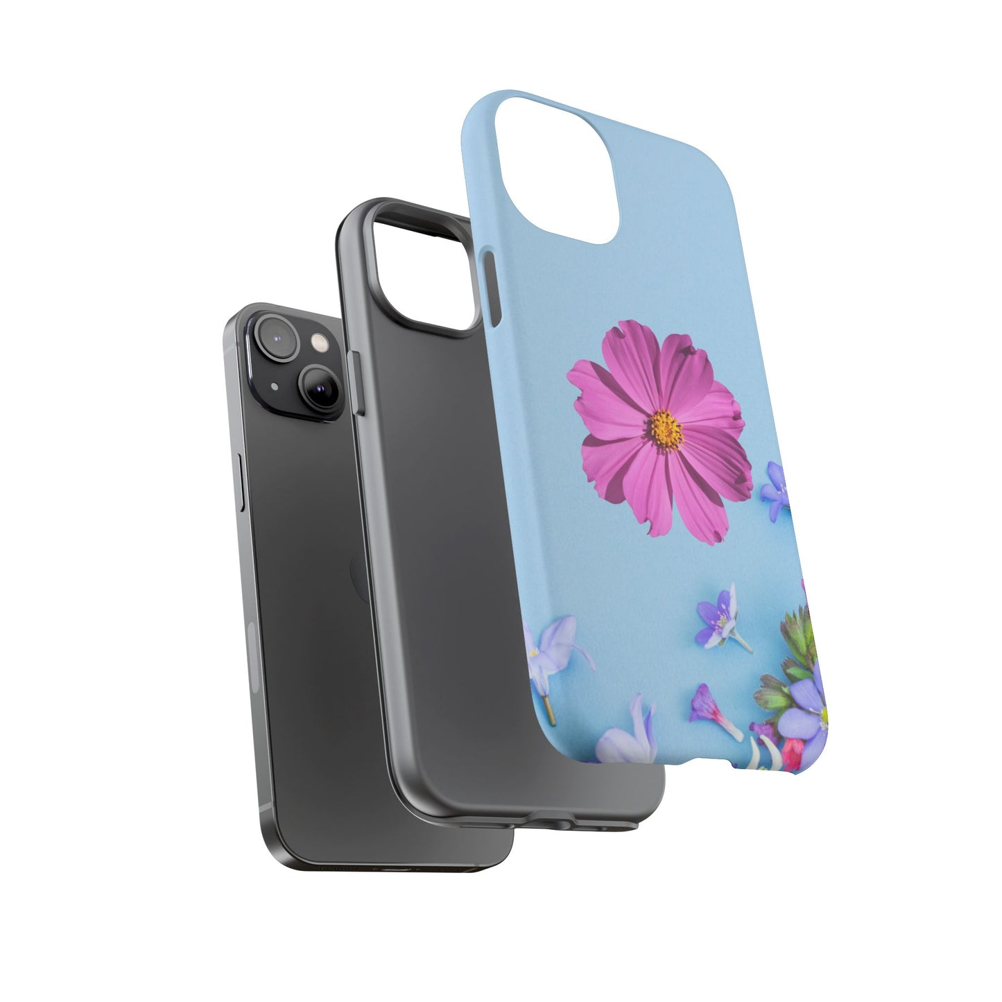 Tough Phone Case - Durable Protection with Vibrant Flower Design