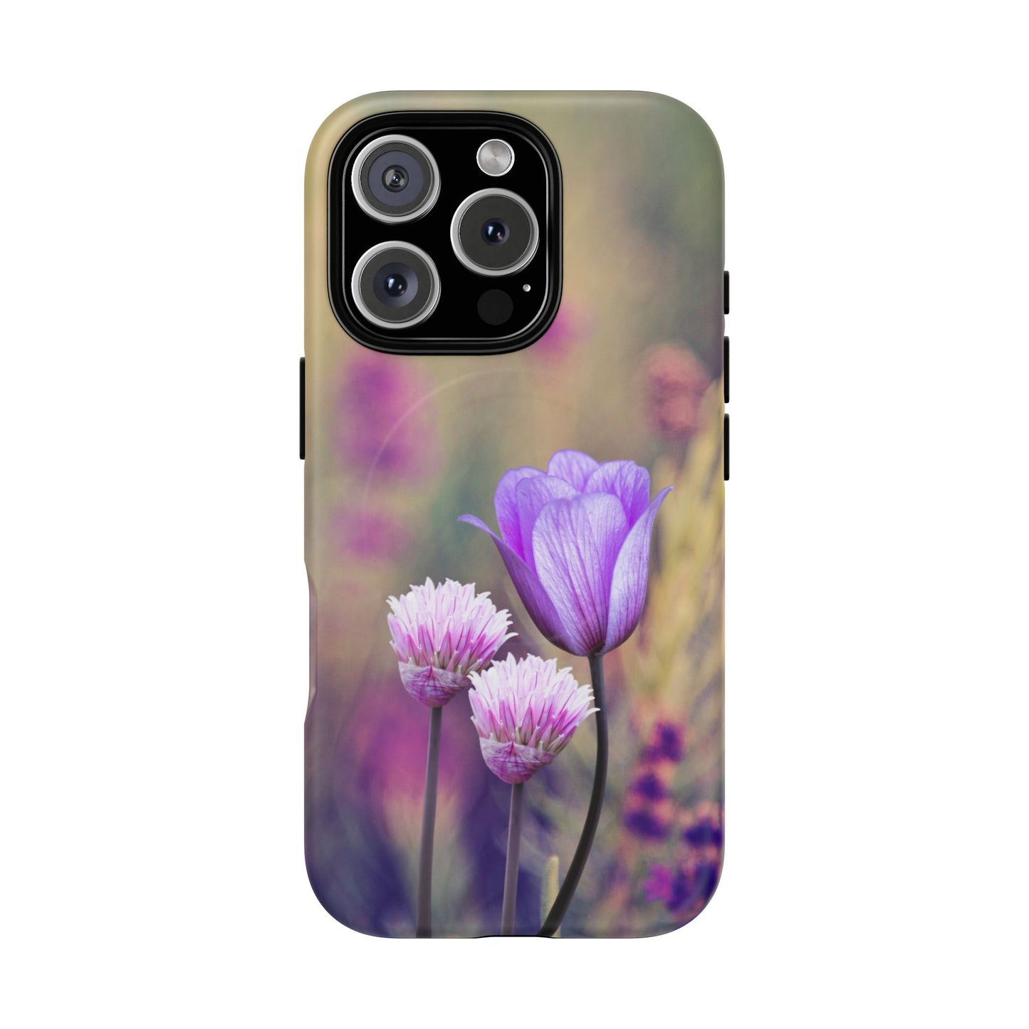 Tough Magnetic Phone Case - Elegant Flower Design for Protection