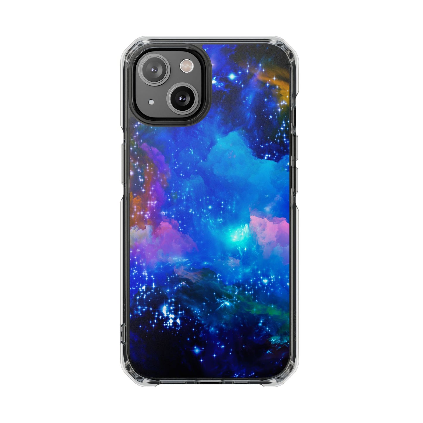 Magnetic Clear Impact Case- Galaxy Themed