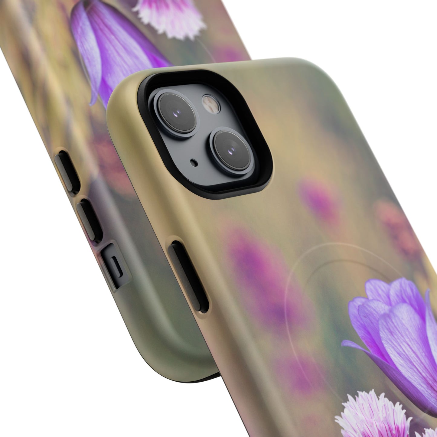 Tough Magnetic Phone Case - Elegant Flower Design for Protection