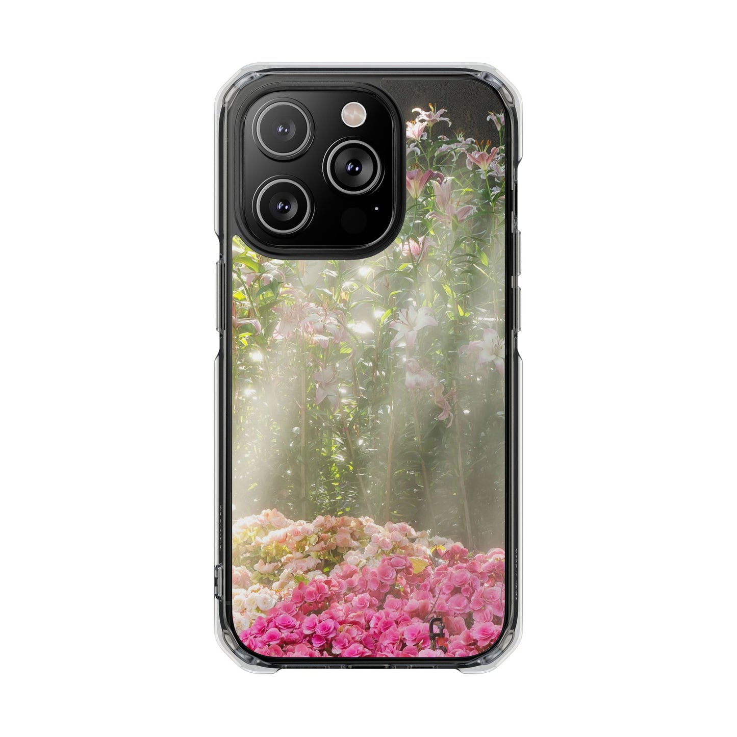 Magnetic Clear Impact Case - Flower Garden Ideal for Nature Lovers