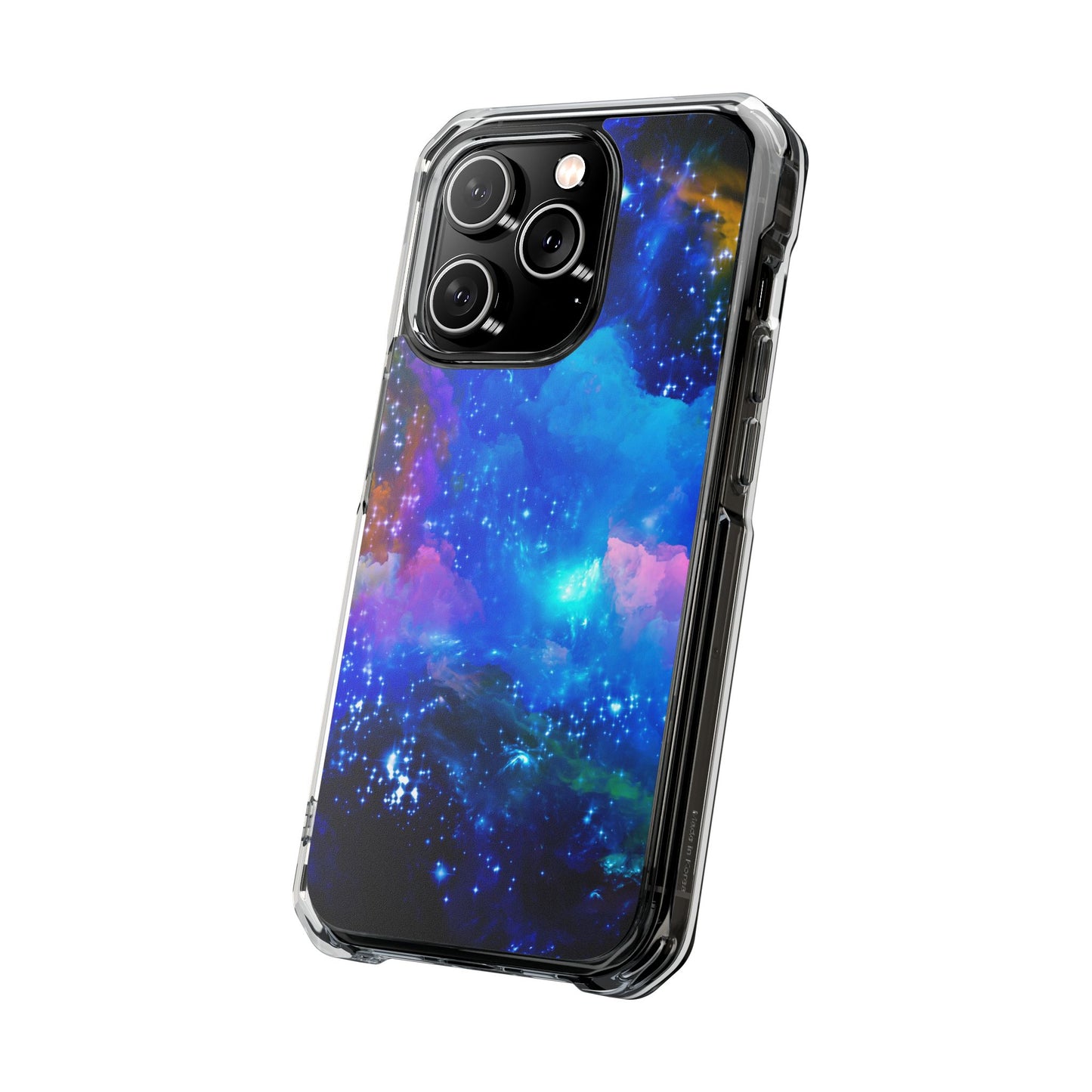 Magnetic Clear Impact Case- Galaxy Themed