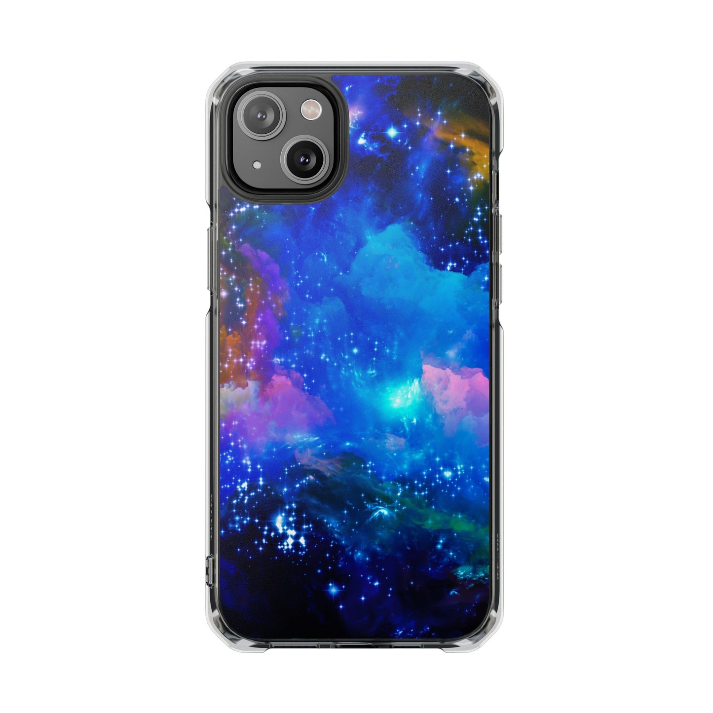 Magnetic Clear Impact Case- Galaxy Themed