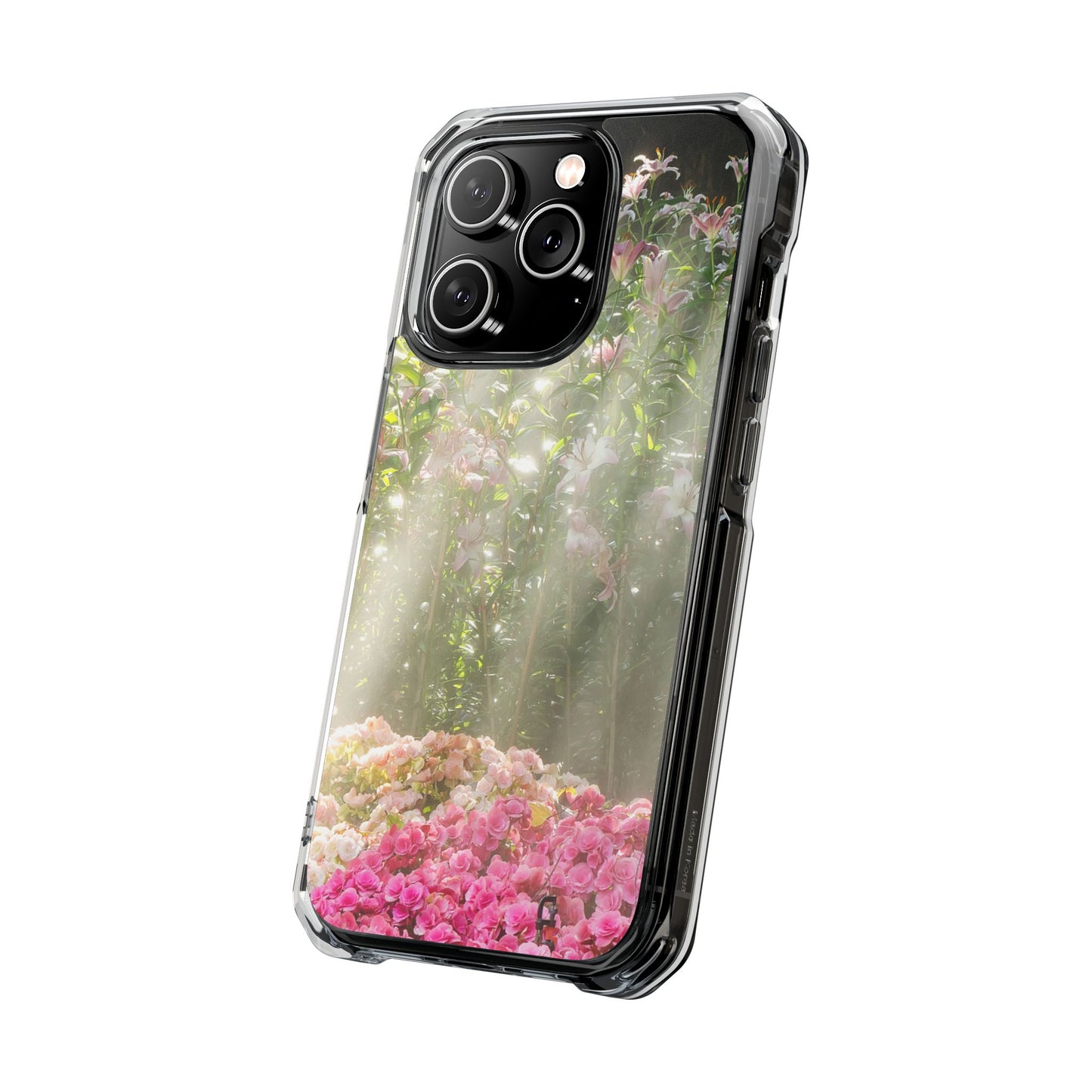 Magnetic Clear Impact Case - Flower Garden Ideal for Nature Lovers