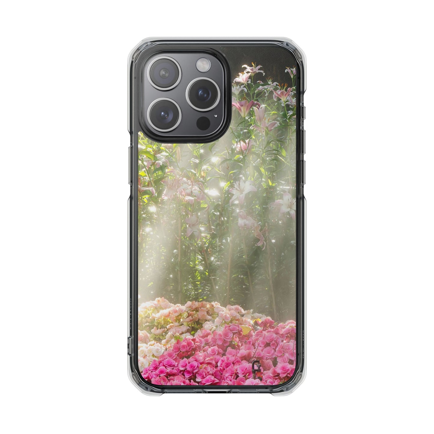 Magnetic Clear Impact Case - Flower Garden Ideal for Nature Lovers