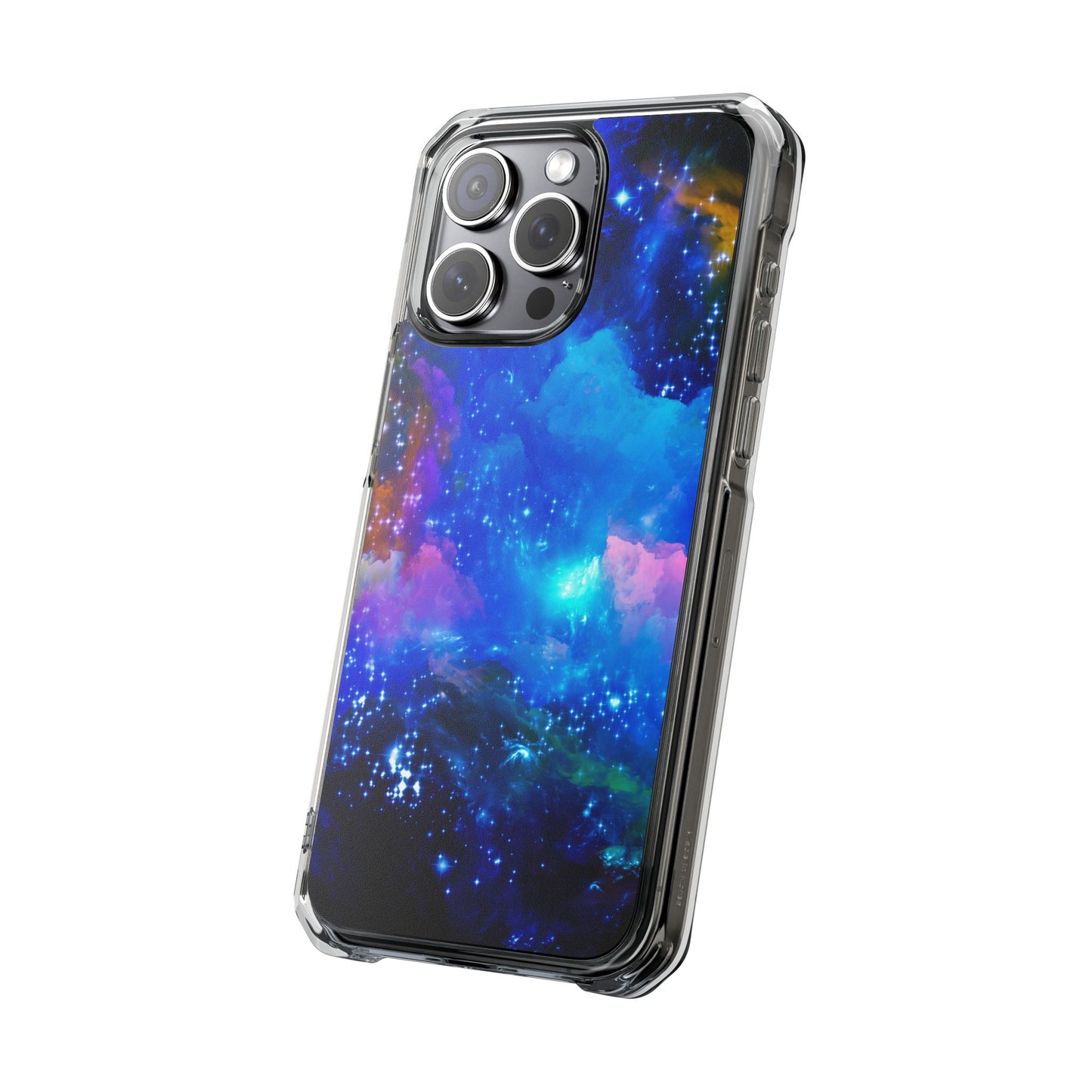 Magnetic Clear Impact Case- Galaxy Themed