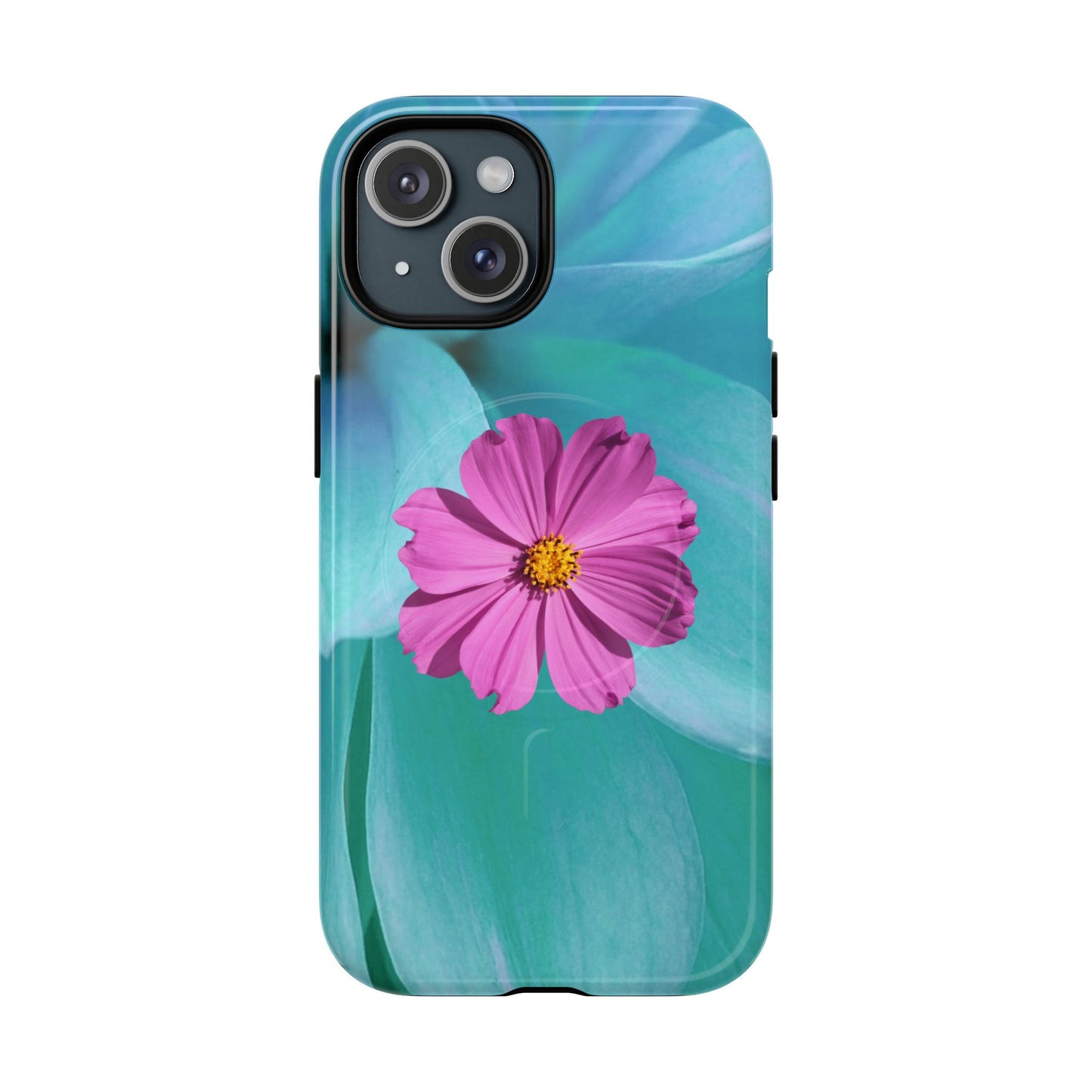 Tough Magnetic Phone Case - Vibrant Pink Flower Design